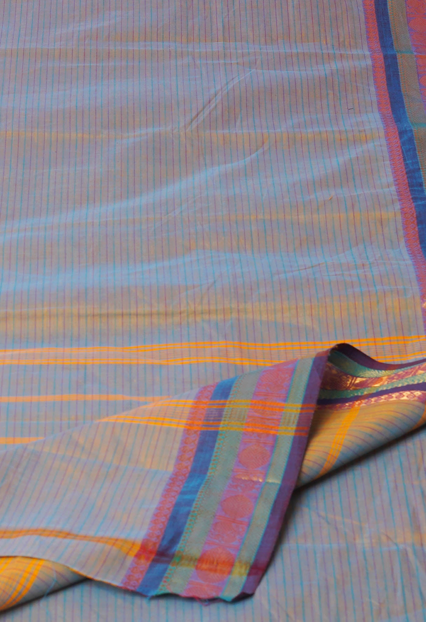 Multi Pure Pavani Handcrafted Kanchi Cotton Saree