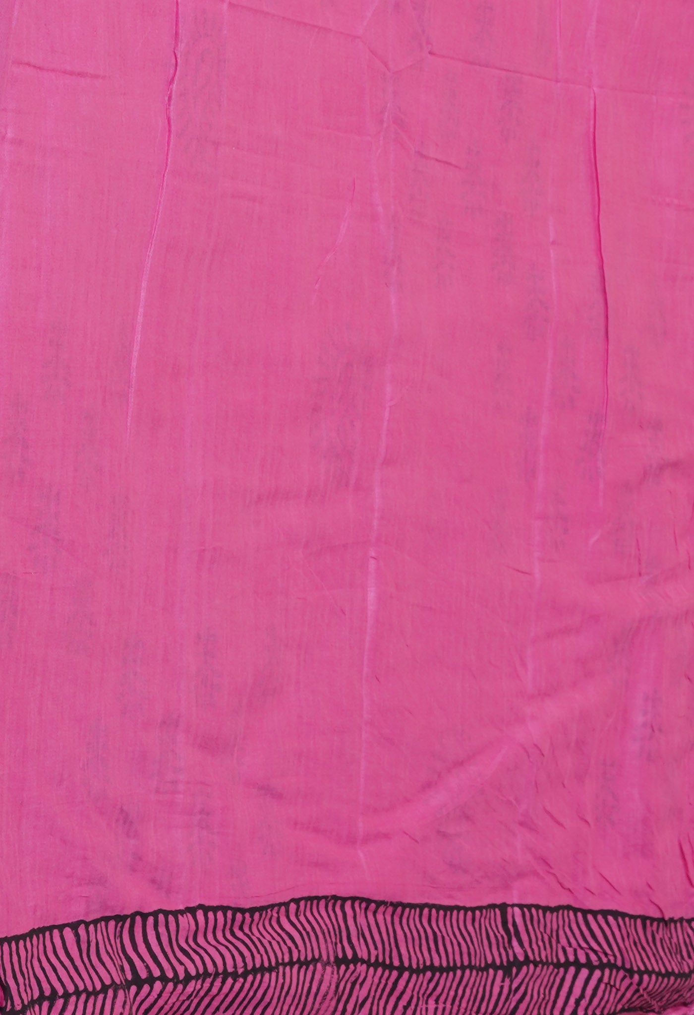 Pink Pure Dyed Hand Block Printed Soft Cotton Saree