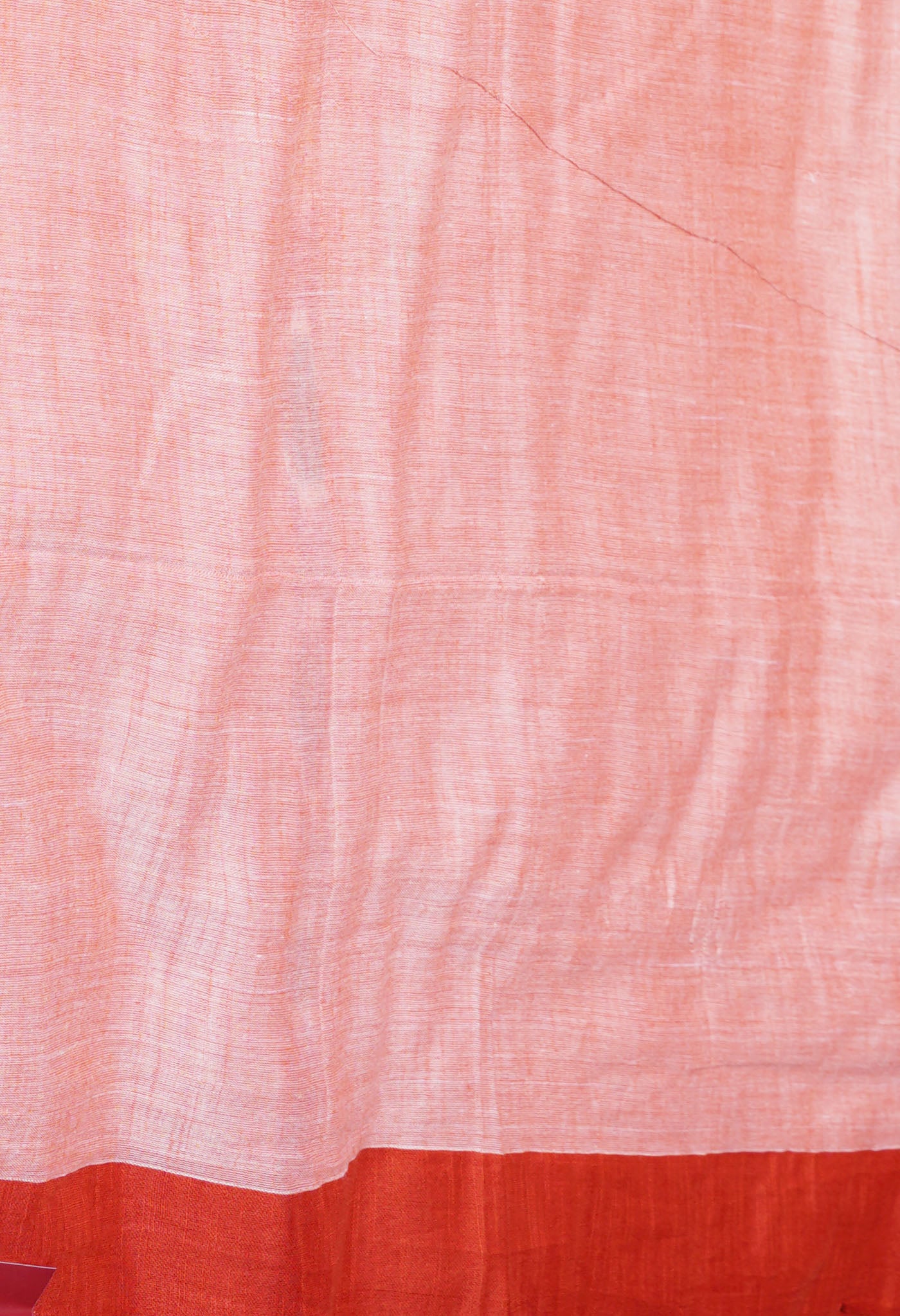 Brownish Pink Pure  Pochampally  Linen Saree
