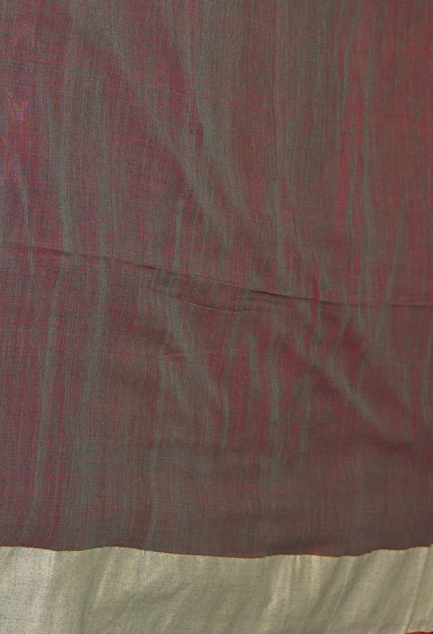 Red-Green Pure  Pochampally  Linen Saree