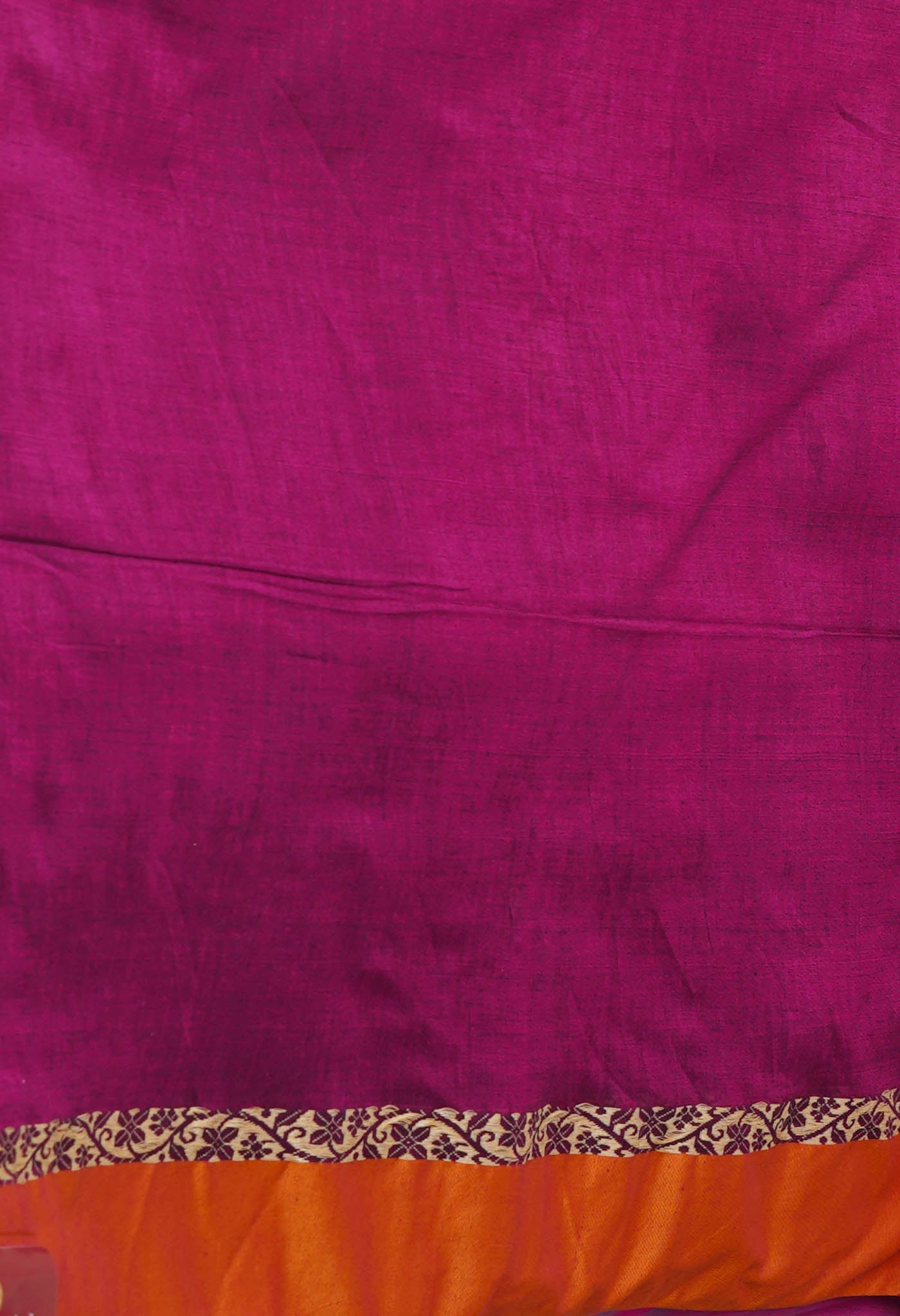 Pink Pure  Mercerized Bengal Linen Saree