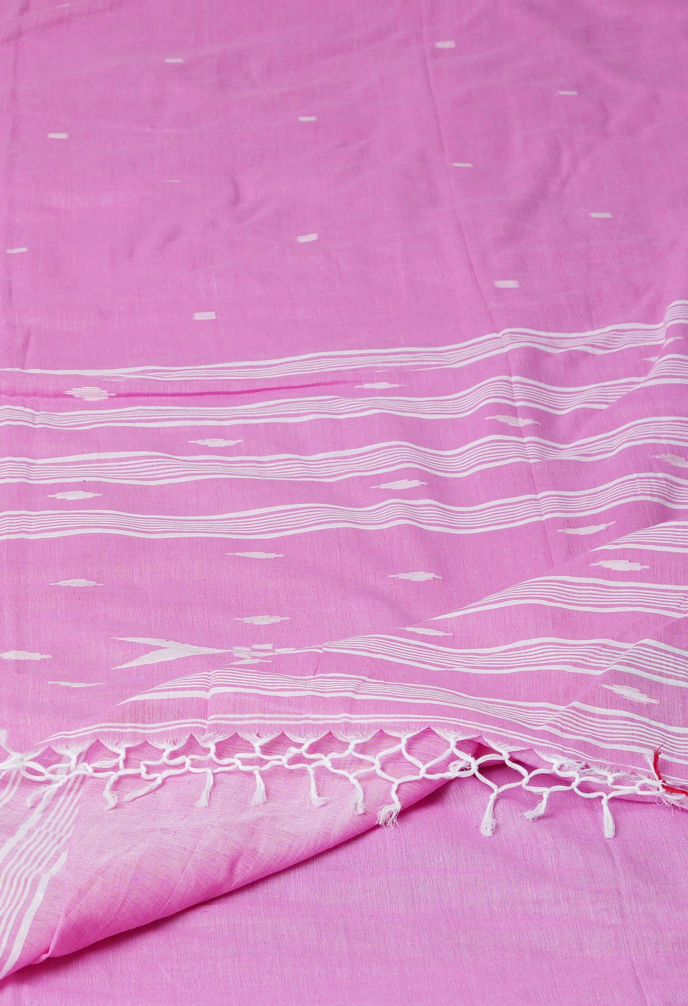 Pink Pure  Superfine Cotton Linen Saree