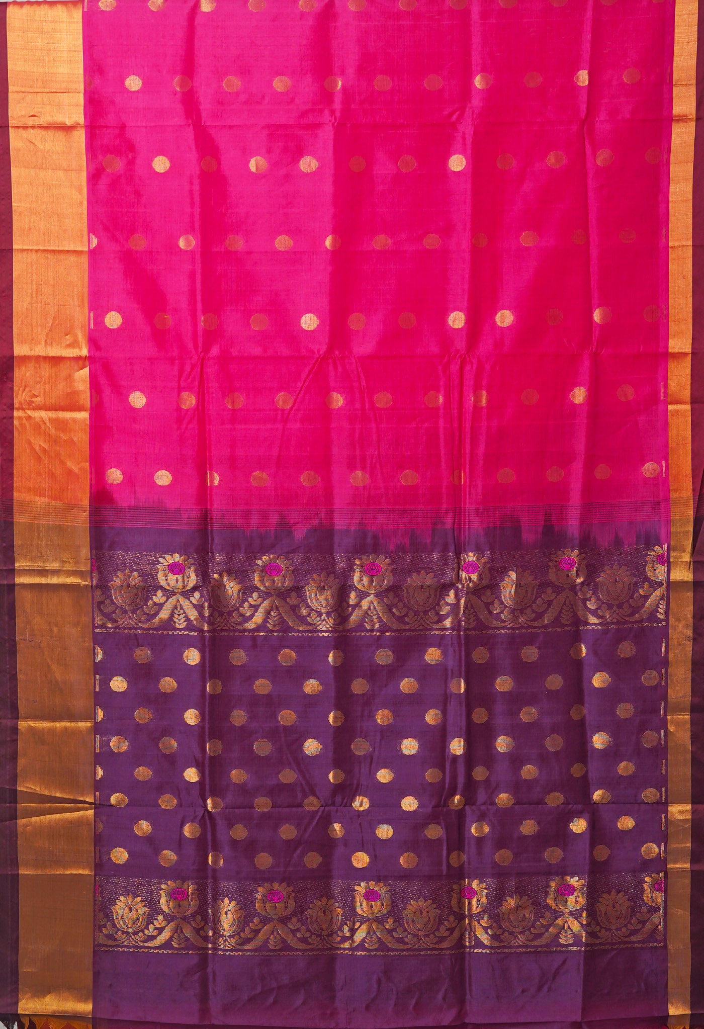 Pink Pure Handloom Assam Silk Saree