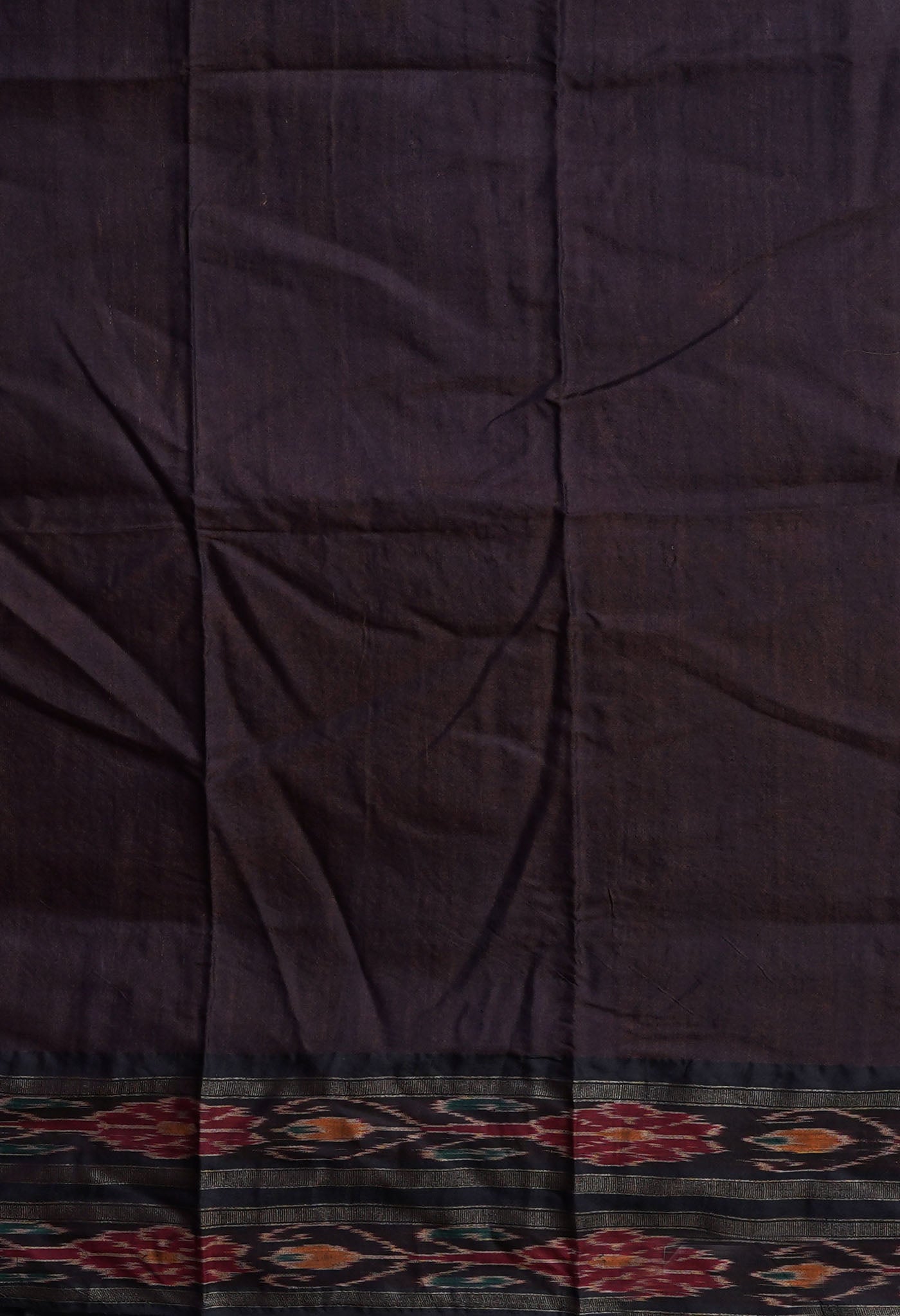 Yellow Pure Handloom Block Printed With Embroidery Work Vidarbha Tussar Silk Saree