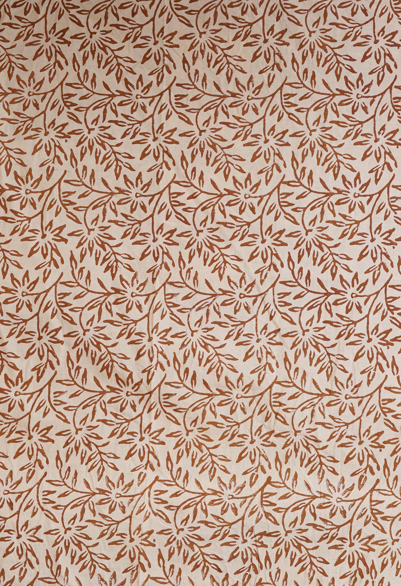 Cream Pure  Bagru Printed Soft Cotton Saree-UNM78073