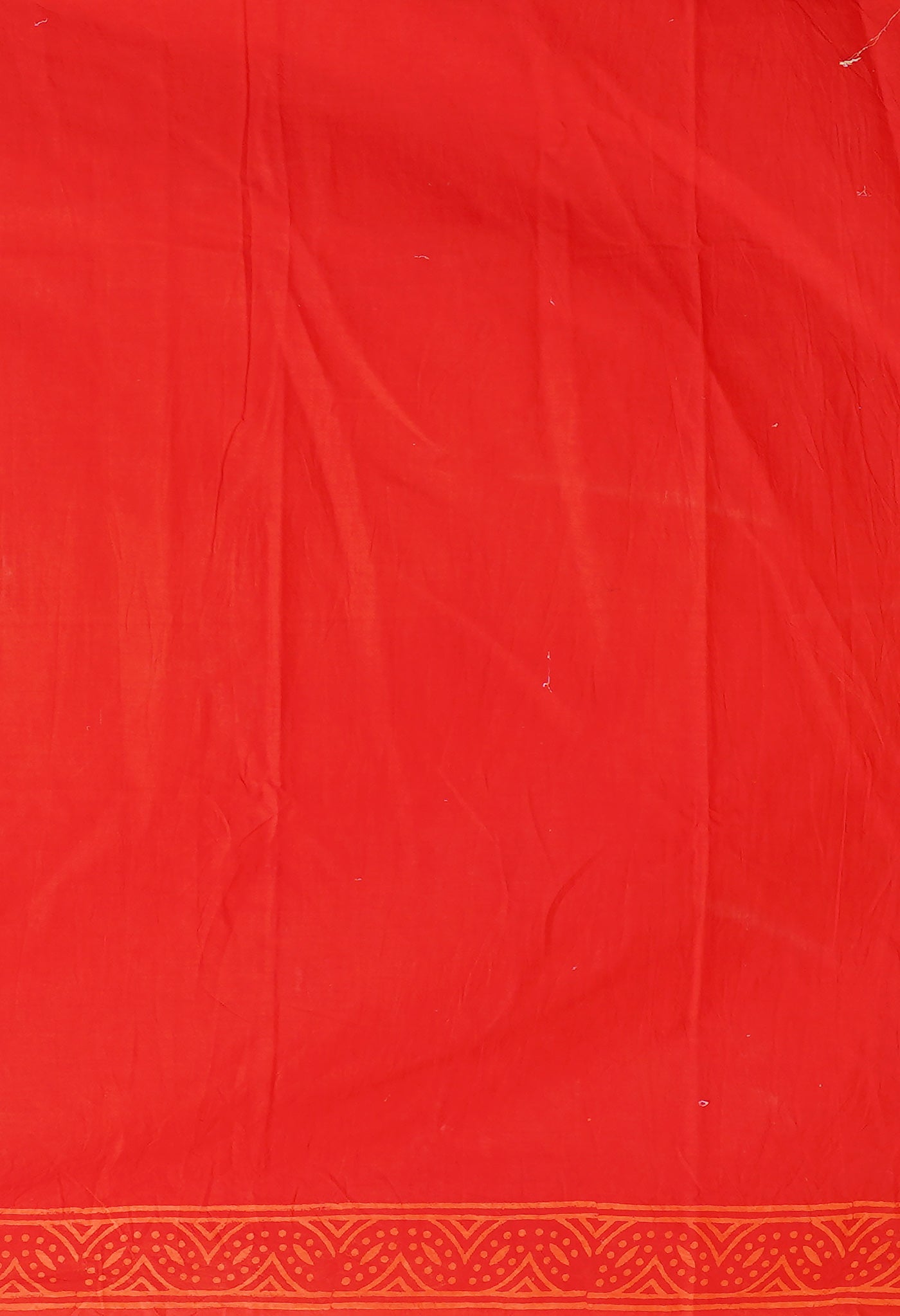 Red Pure Hand Block Printed Soft Cotton Saree-UNM78182