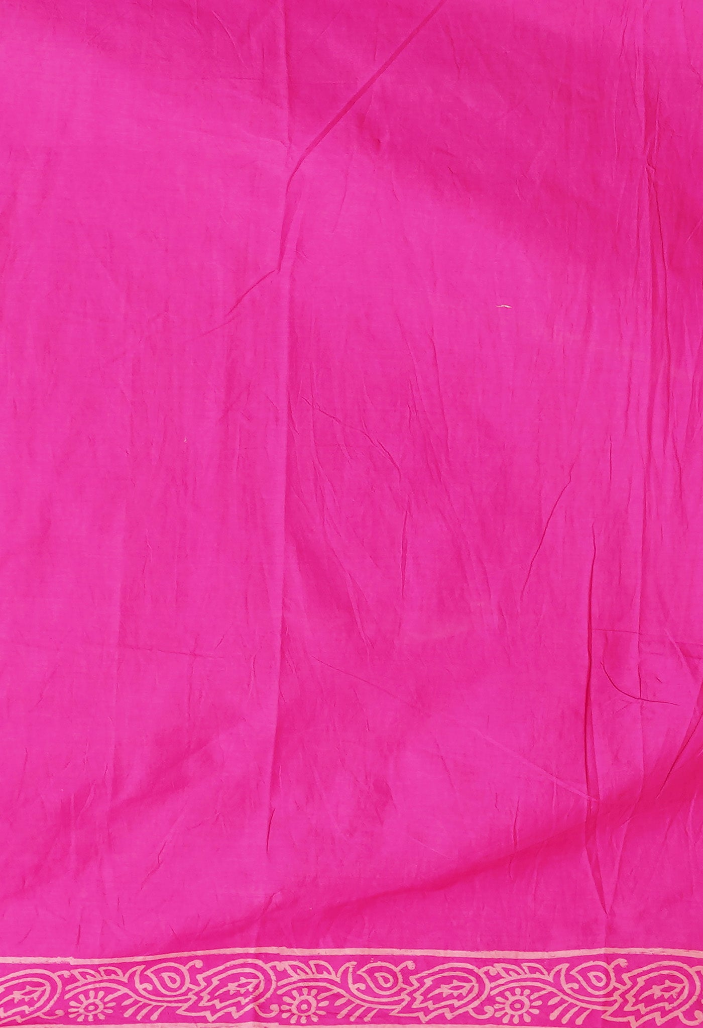 Pink Pure Hand Block Printed Soft Cotton Saree-UNM78233