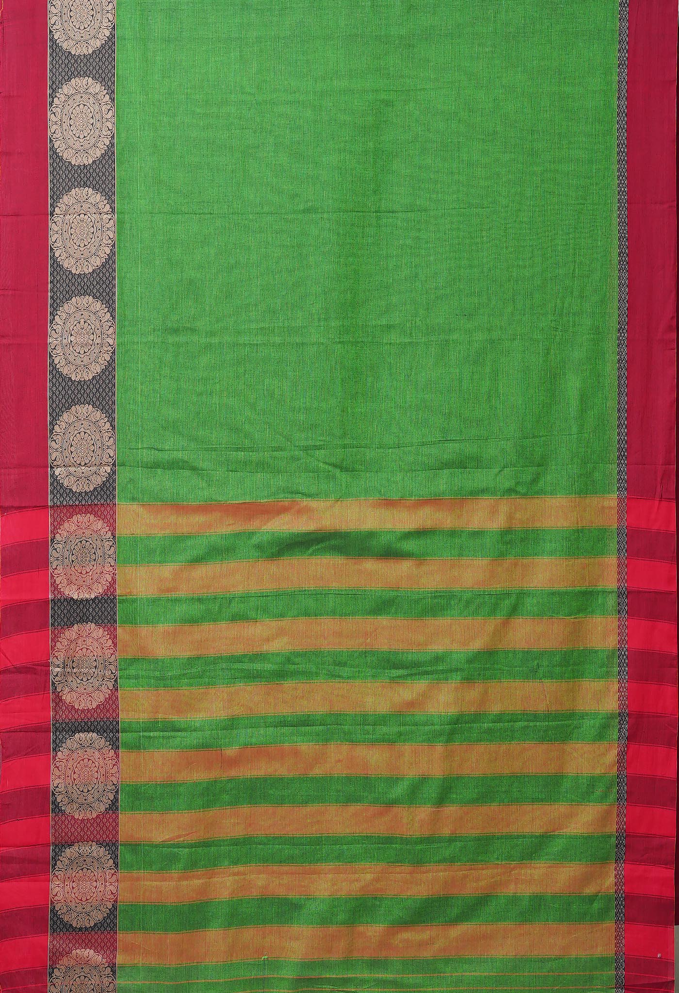 Green Pure Handloom Narayani Cotton Saree