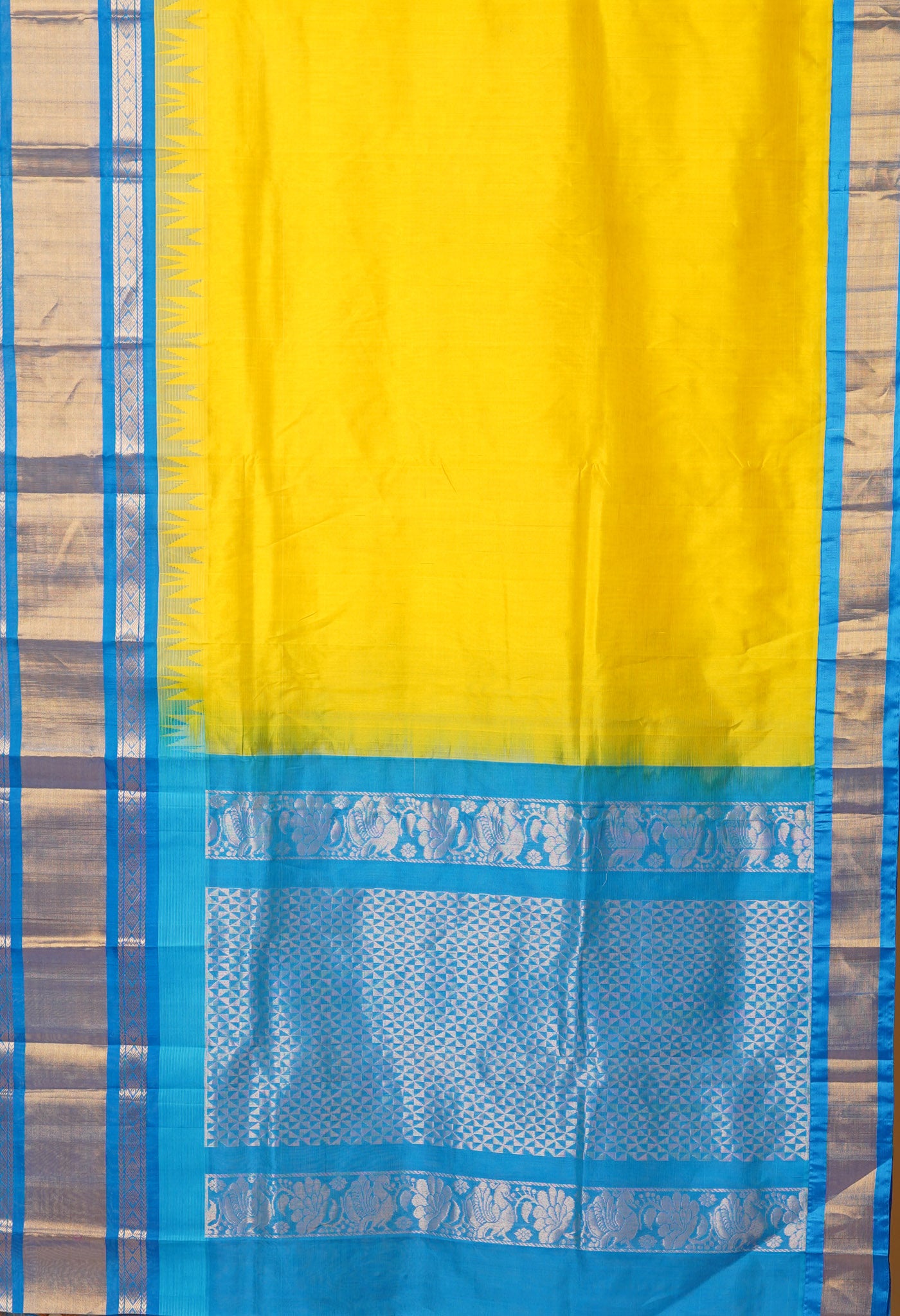 Yellow Pure Handloom Assam Silk Saree