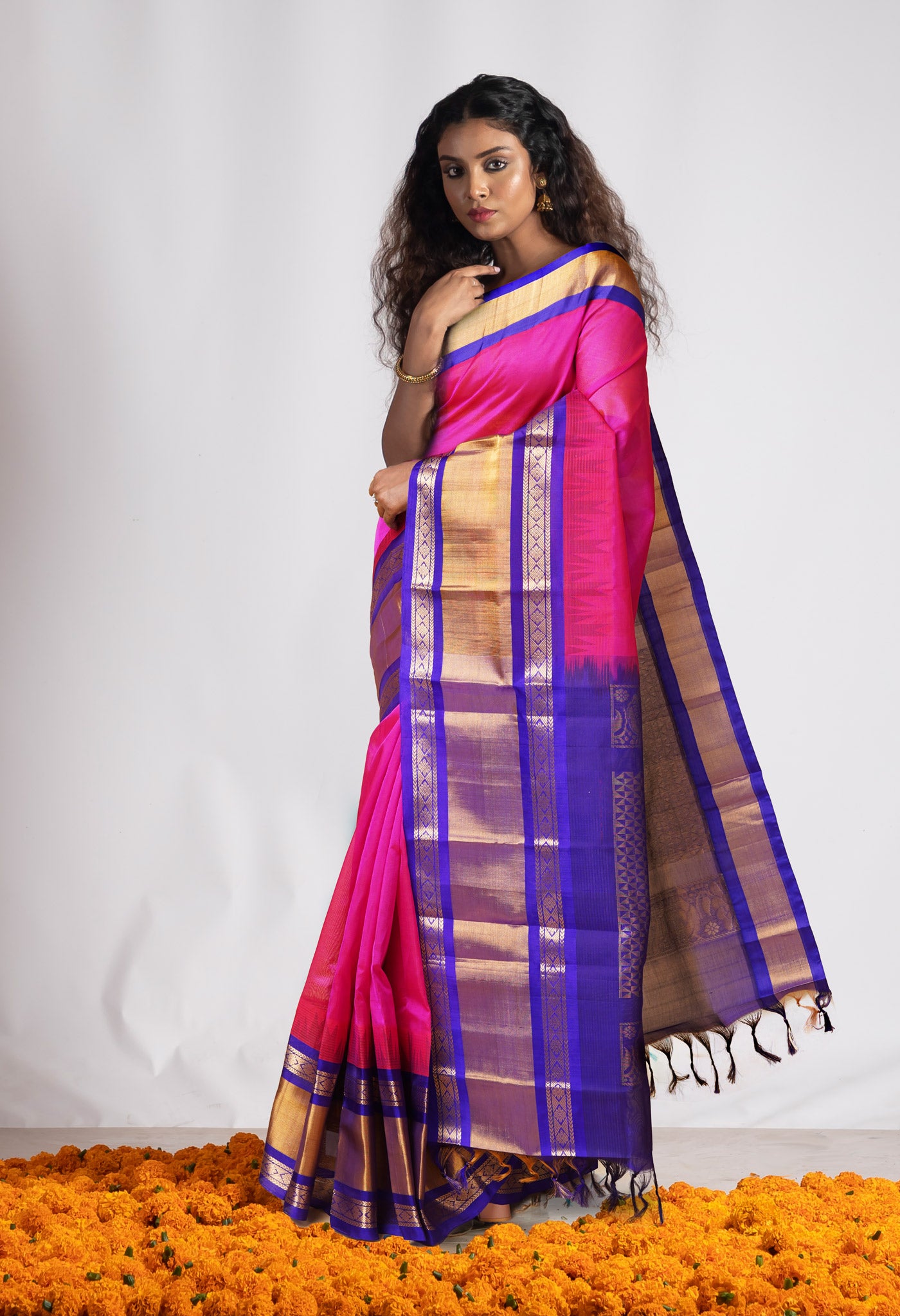 Pink Pure Handloom Assam Silk Saree