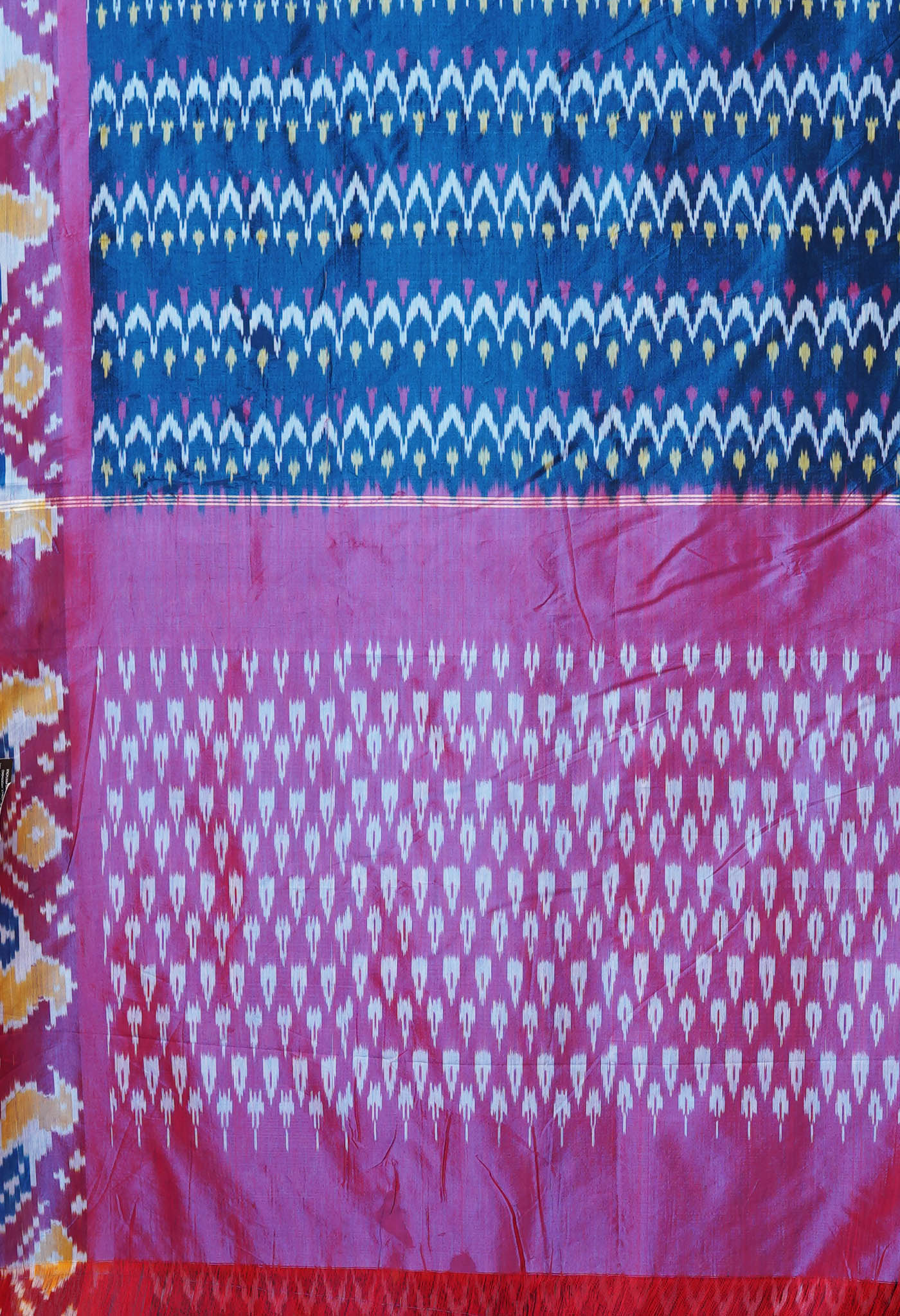 Peacock Green Pure Pochampally Mercerized Cotton Silk Saree