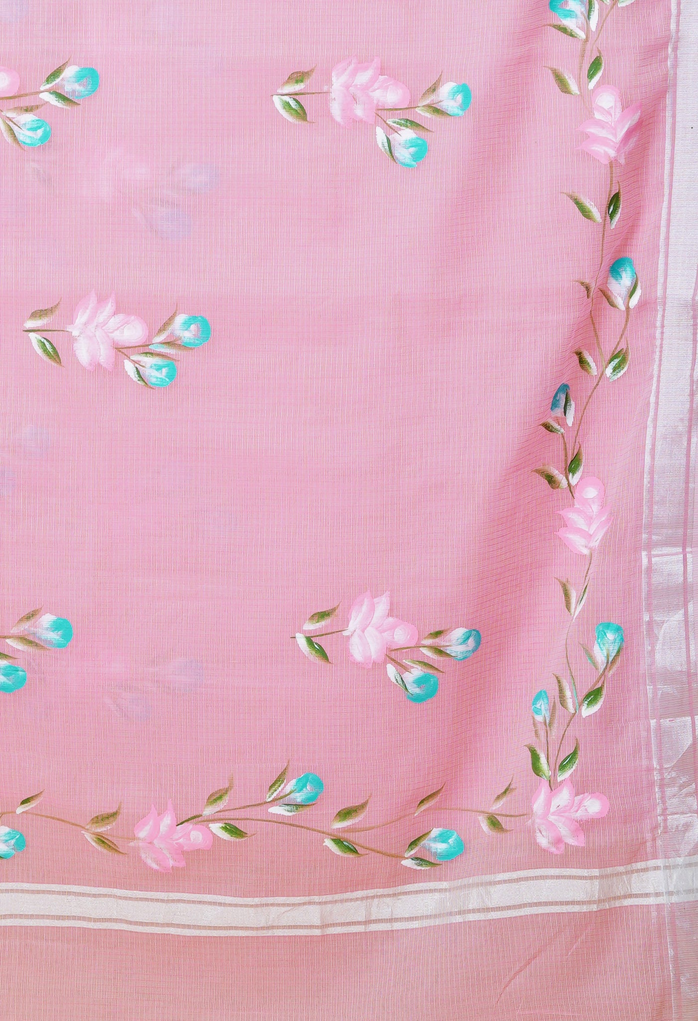 Pink Pure Hand Painted Kota Saree-UNM79392