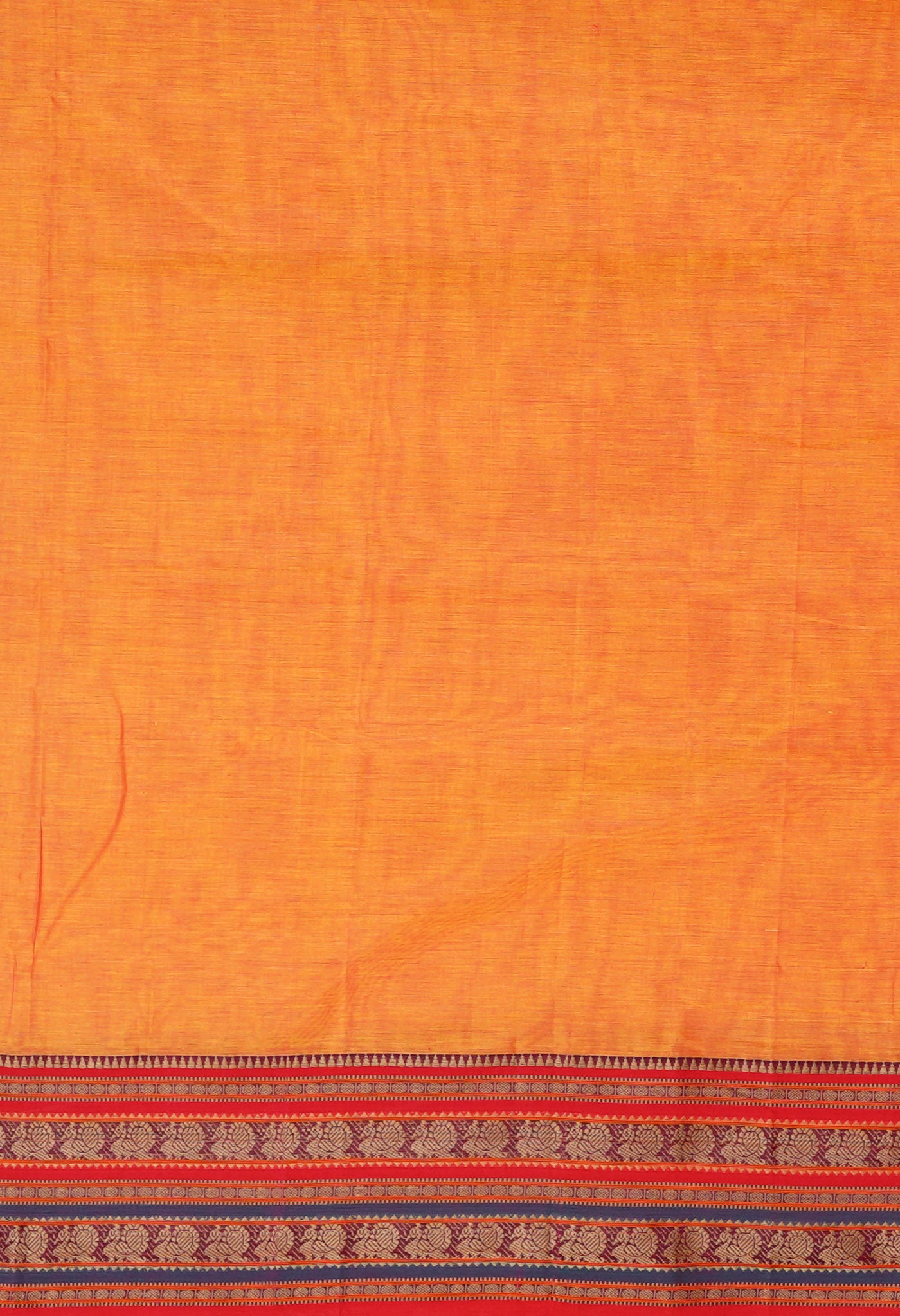Orange Pure Handloom Narayani Cotton Saree-UNM79499