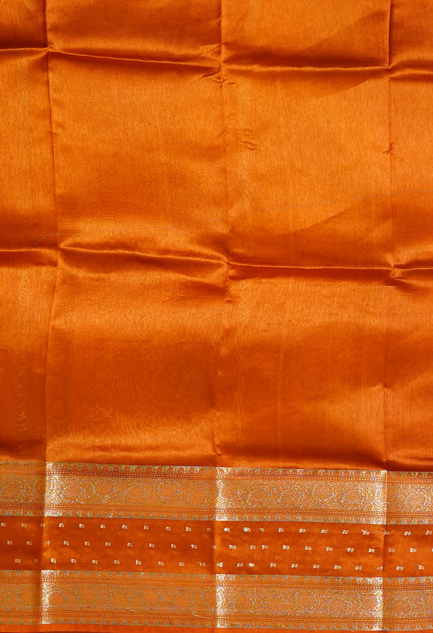 Grey-Brown Pure Dyed Banarasi Organza Saree-UNM80261