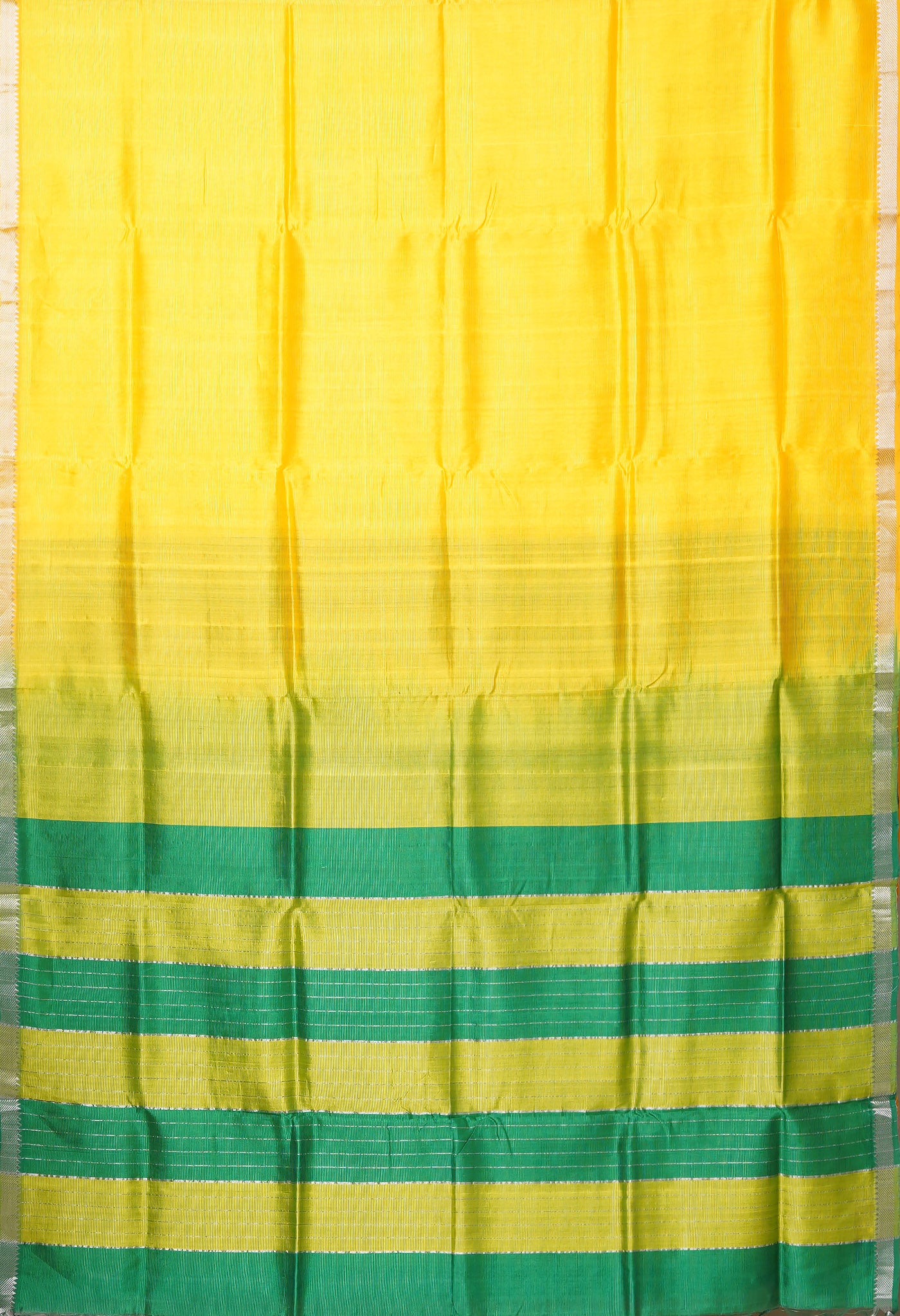 Yellow-Green Pure  Dyed Mangalgiri Soft Silk Saree-UNM80542