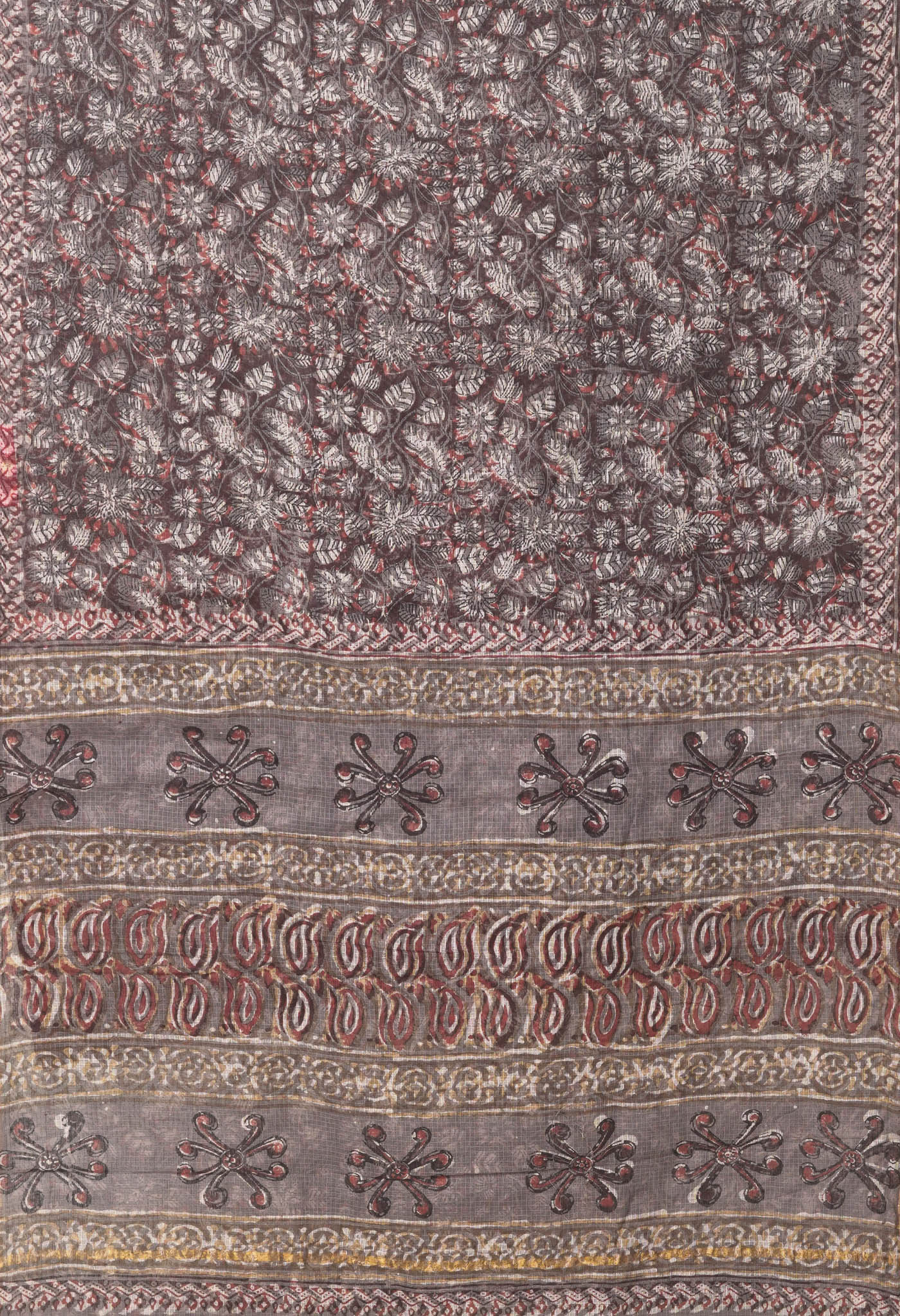 Multi Pure Discharge Bagru Printed Kota Saree-UNM81787