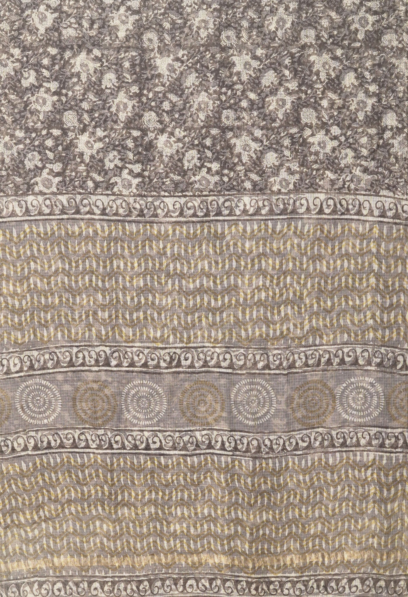 Multi Pure Discharge Bagru Printed Kota Saree-UNM81790