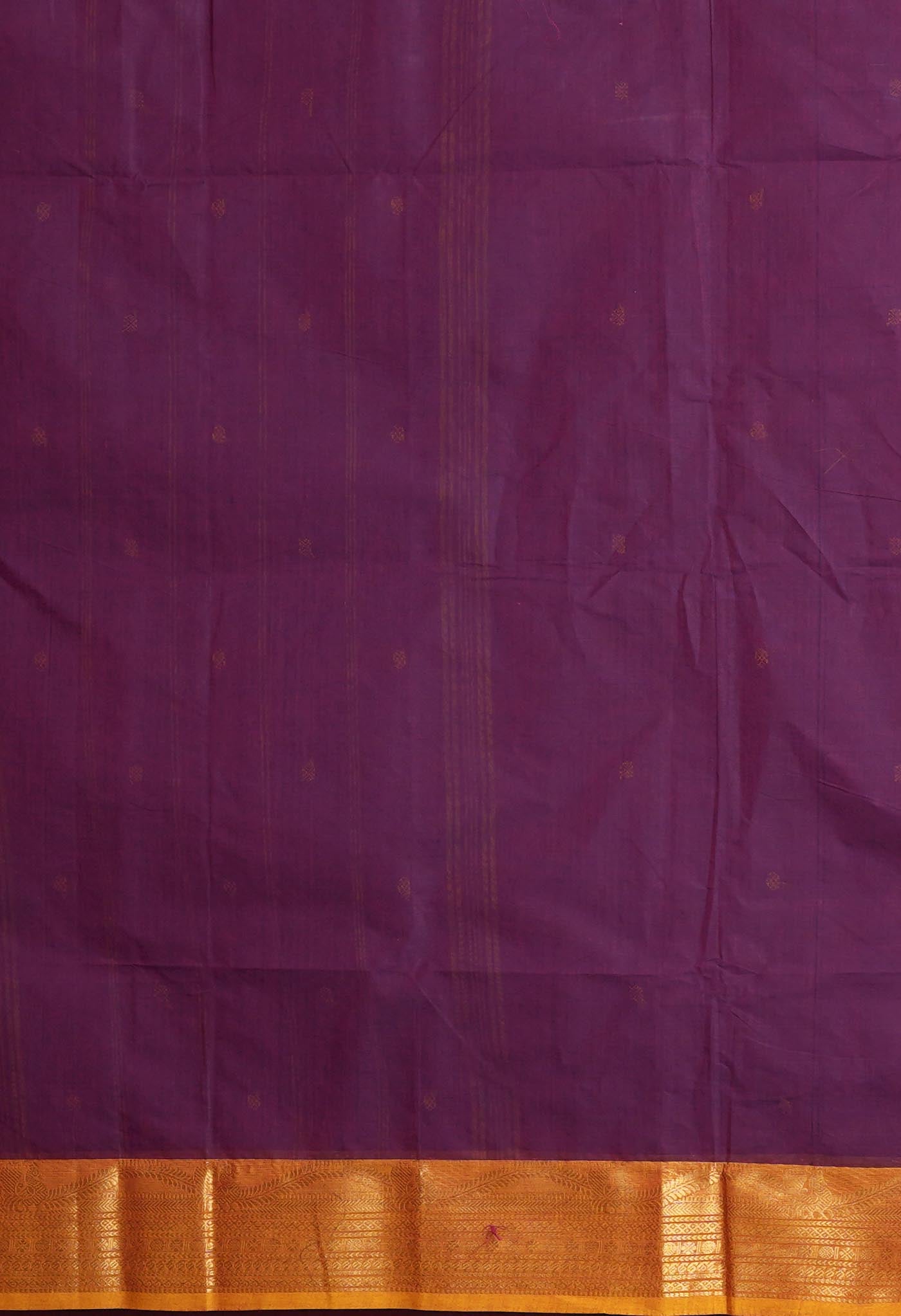 Purple Pure Pavani Handcrafted Chettinad Cotton Saree-UNM82137
