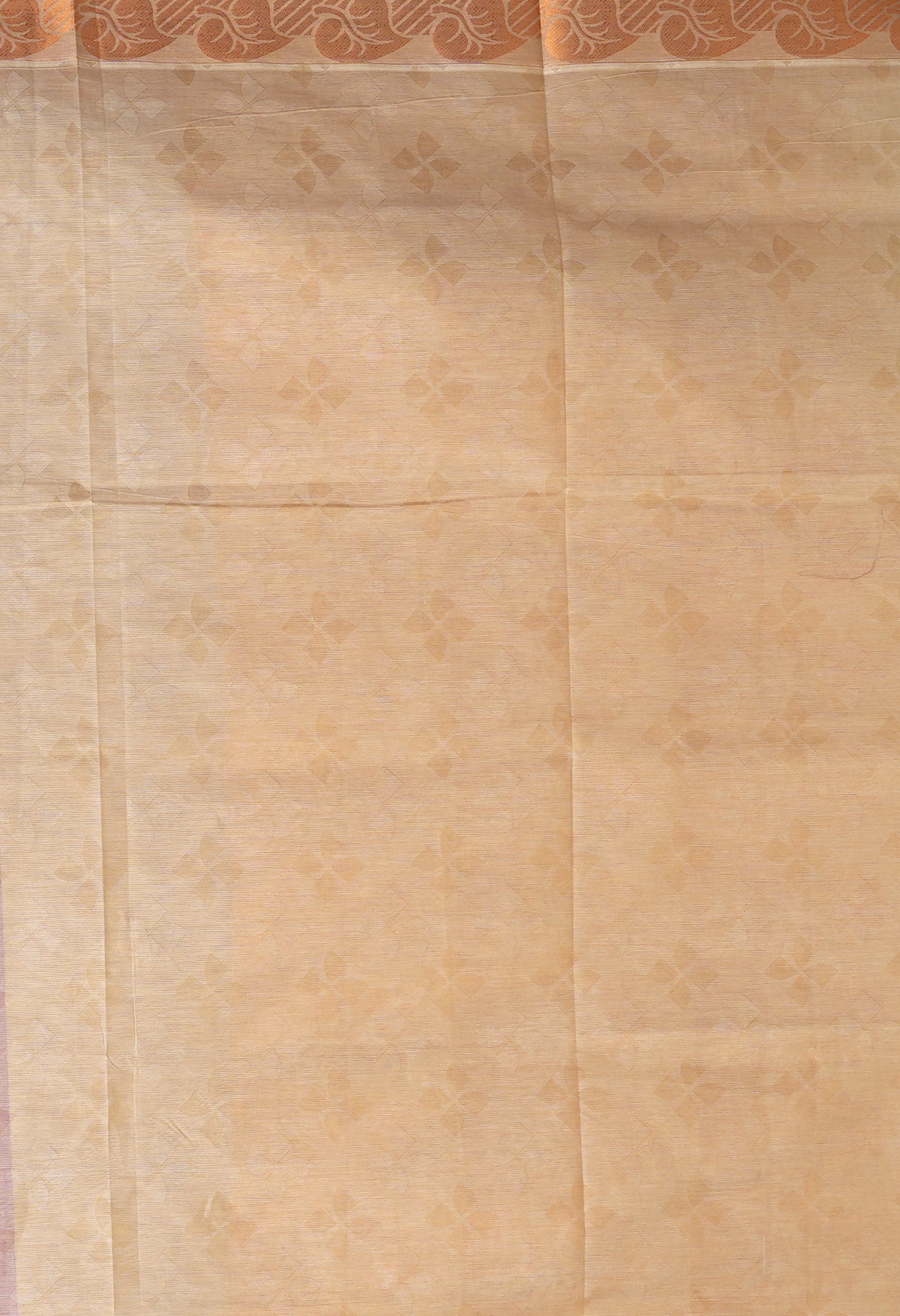 Beige Pure Pavani Handcrafted Jacquard Chettinad Cotton Saree-UNM82146