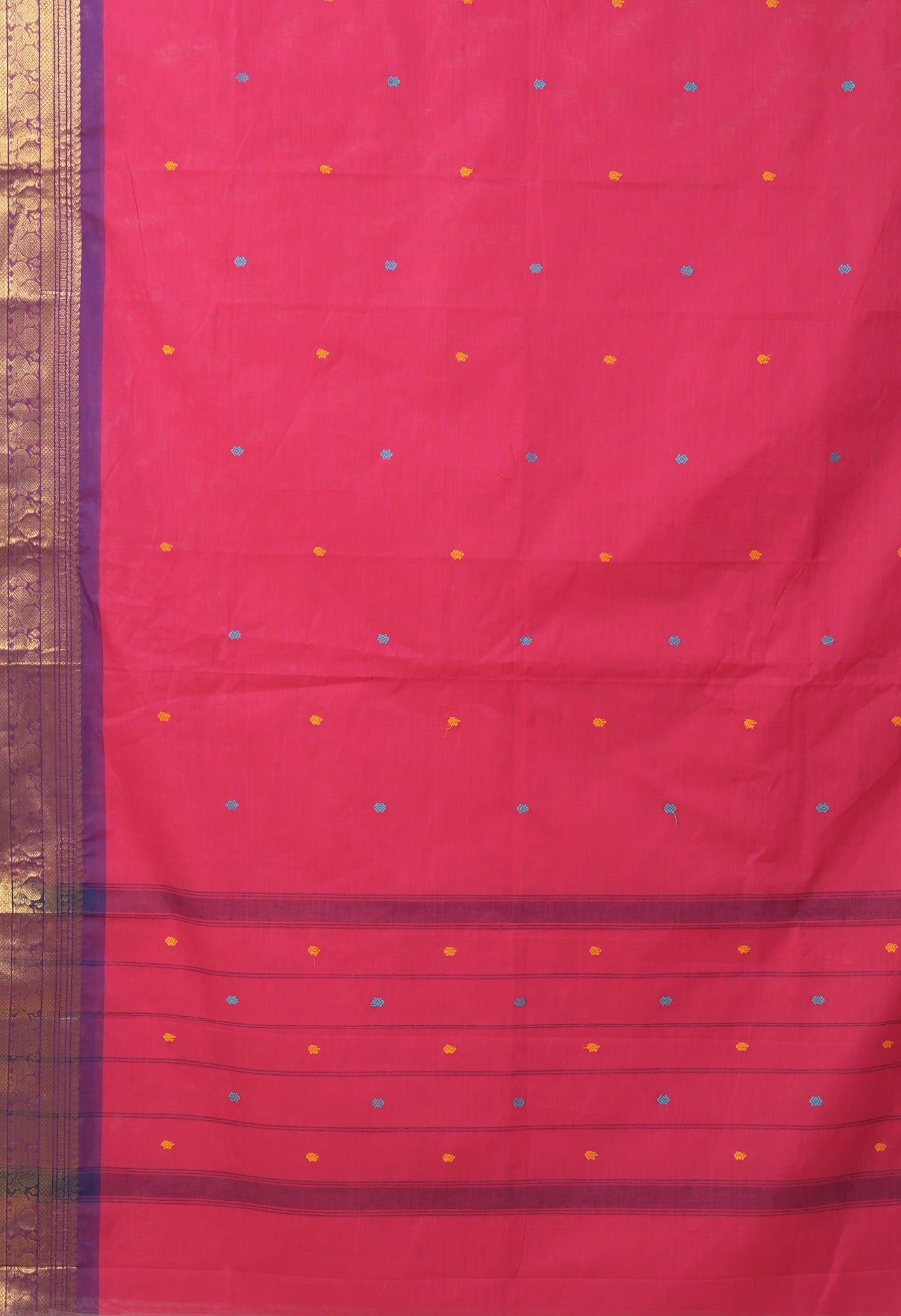 Pink Pure Pavani Handcrafted Kanchi Cotton Saree-UNM82222