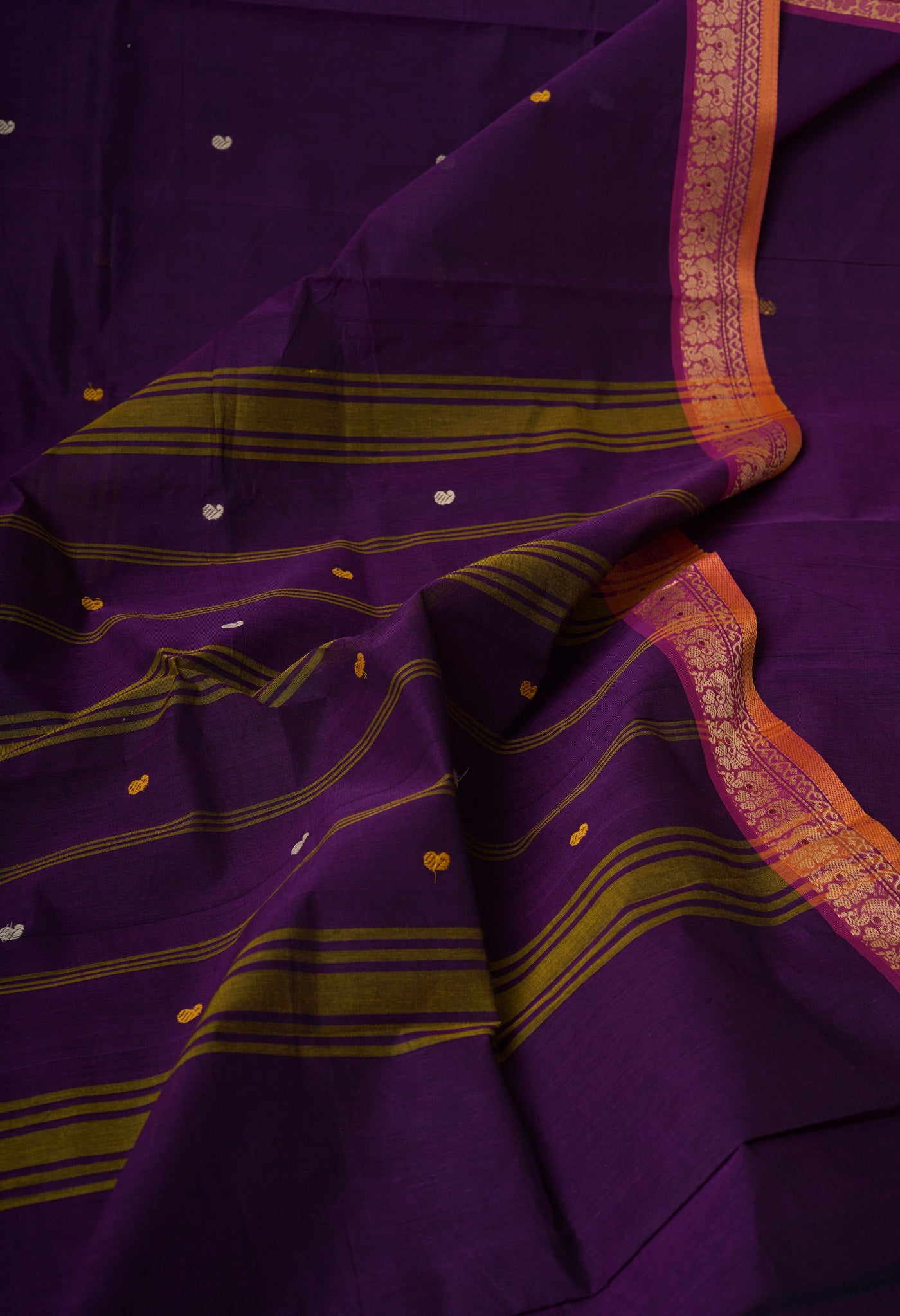 Purple Pure Pavani Handcrafted Kanchi Cotton Saree-UNM82238