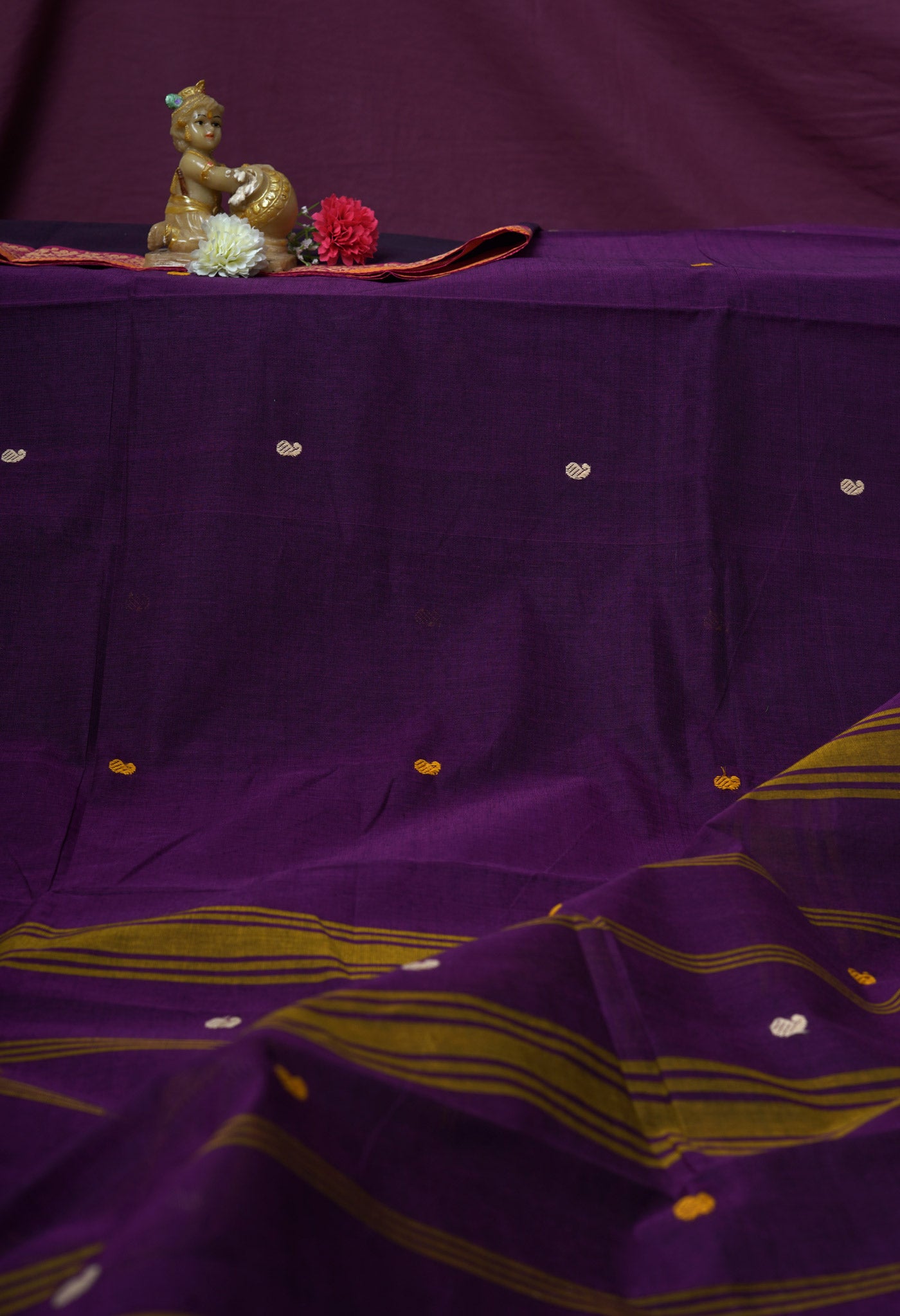 Purple Pure Pavani Handcrafted Kanchi Cotton Saree-UNM82238