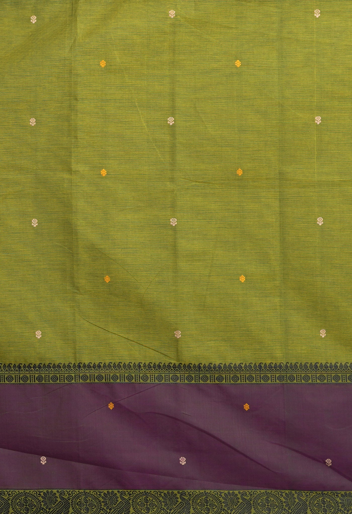Green Pure Pavani Handcrafted Kanchi Cotton Saree-UNM82248