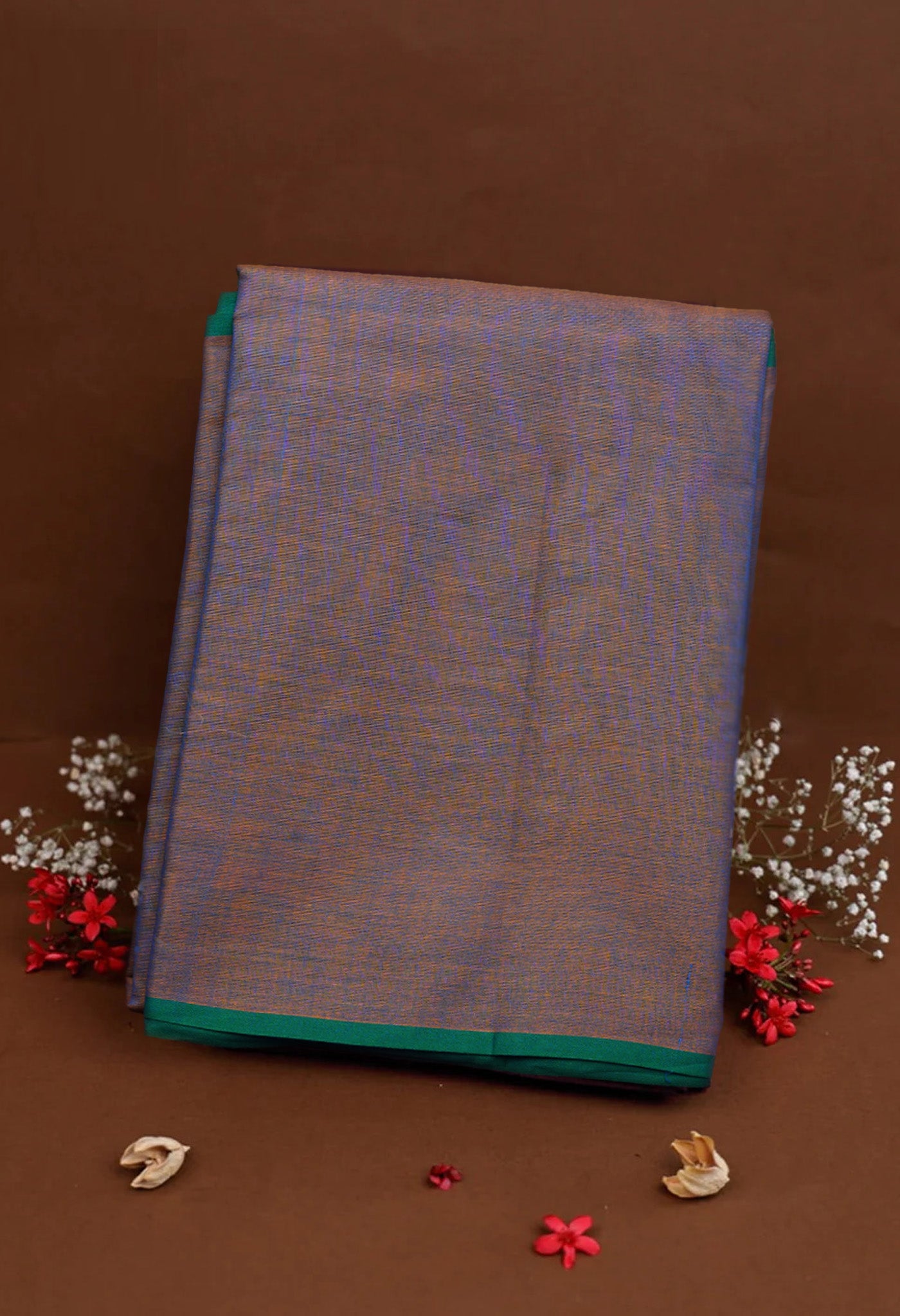 Copper Orange Pure Pavani Handcrafted Kanchi Cotton Saree-UNM82372