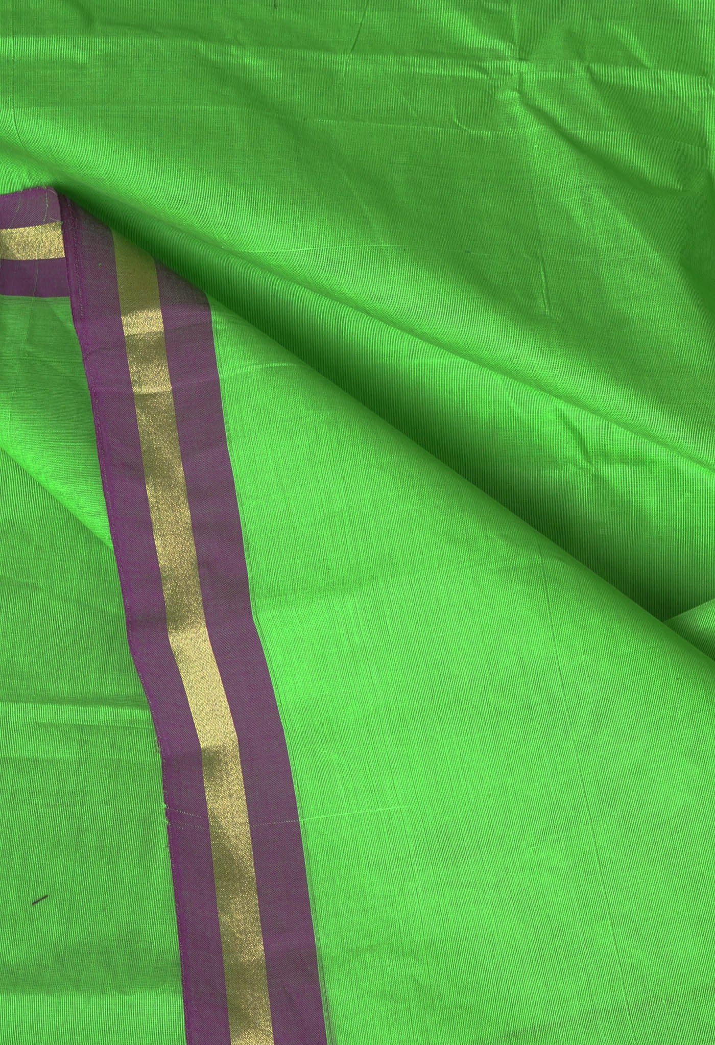 Parrot Green Pure Pavani Handcrafted Kanchi Cotton Saree-UNM82386