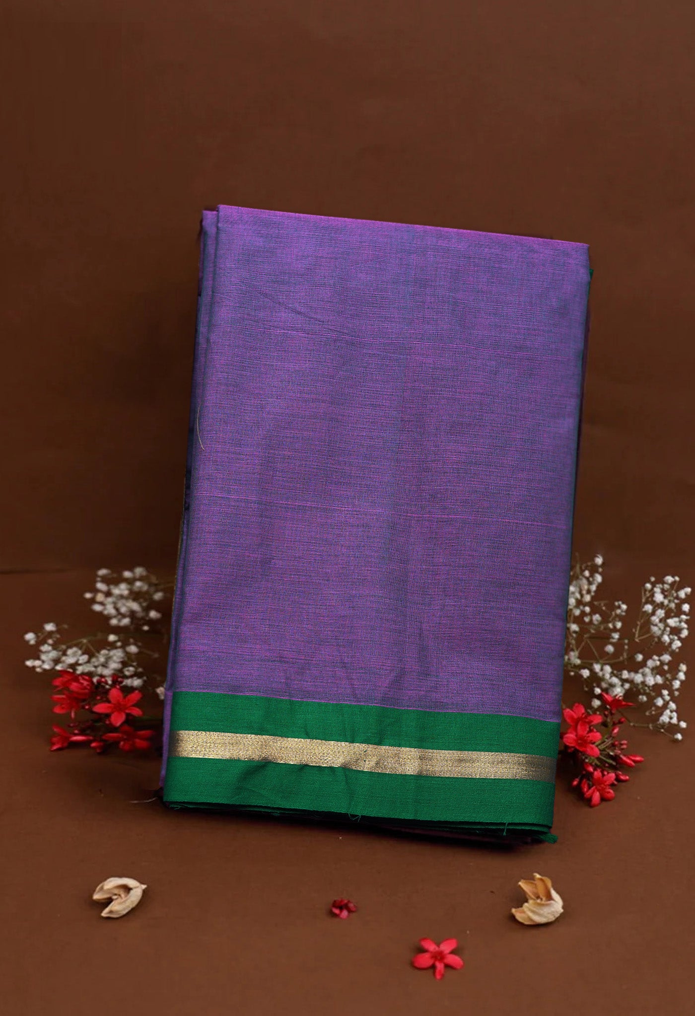 Mauve Pink Pure Pavani Handcrafted Kanchi Cotton Saree-UNM82391