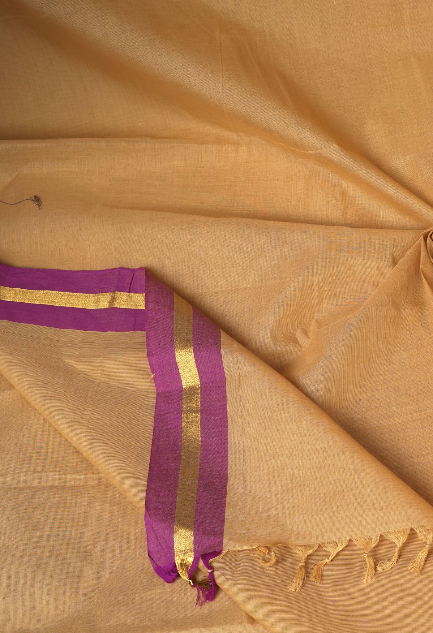 Cream Pure Pavani Handcrafted Kanchi Cotton Saree-UNM82392