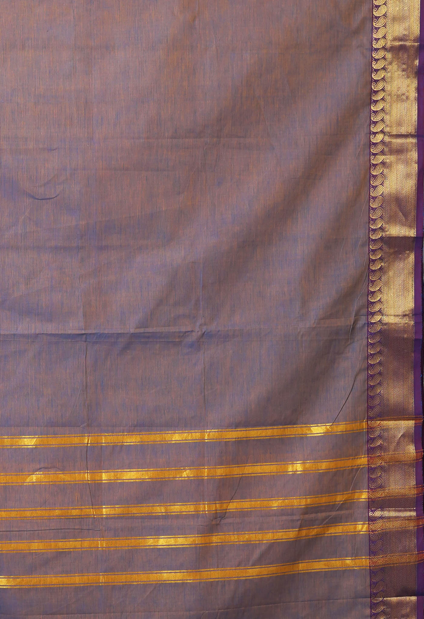 Copper Orange Pure Pavani Handcrafted Kanchi Cotton Saree-UNM82428