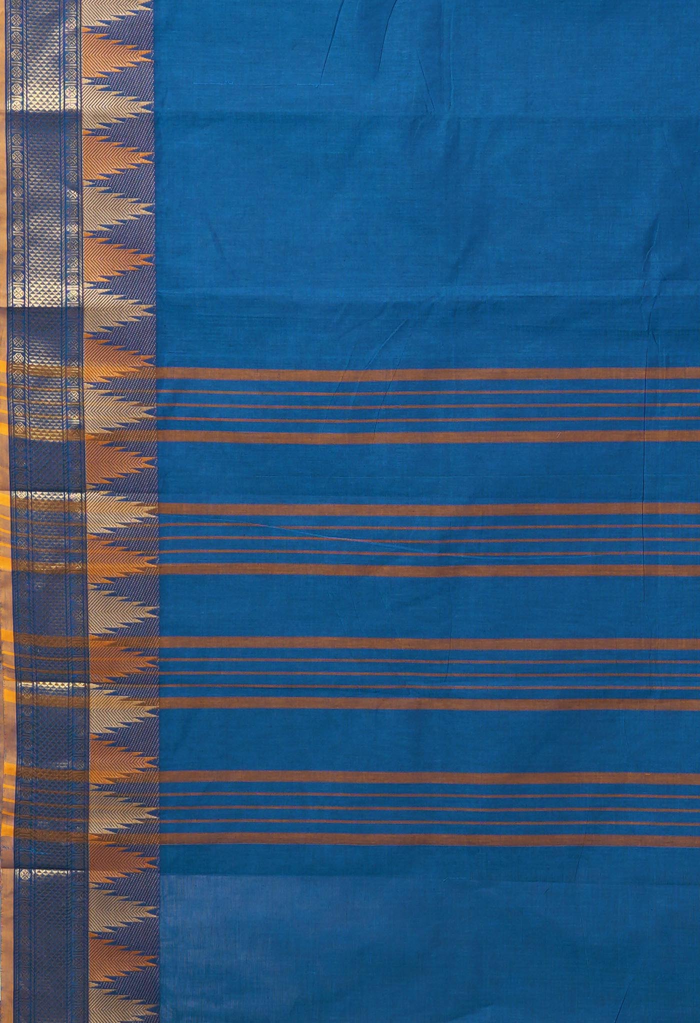 Blue Pure Pavani Handcrafted Kanchi Cotton Saree-UNM82438