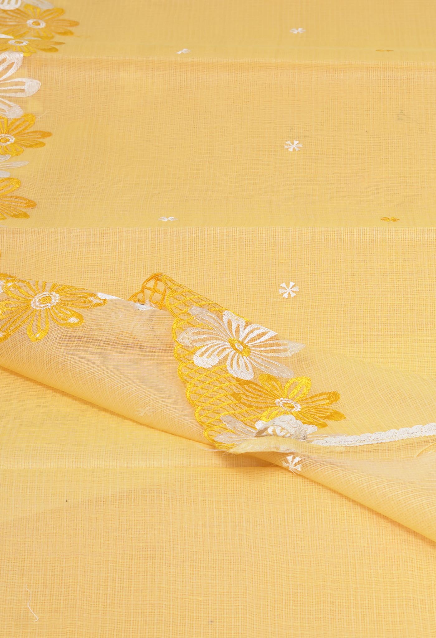 Orange Pure Emboridery Kota Saree-UNM82471