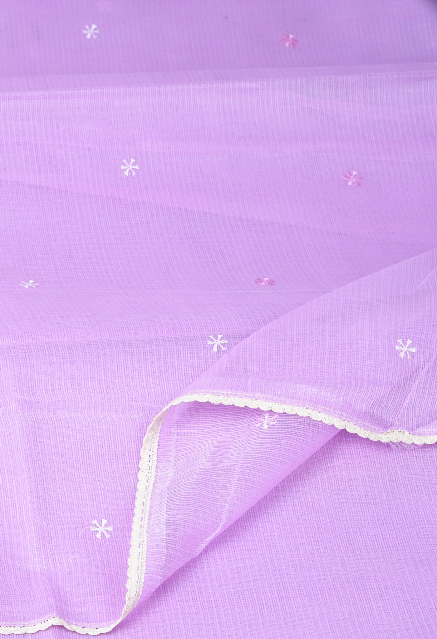 Lavender Pure Emboridery Kota Saree-UNM82475
