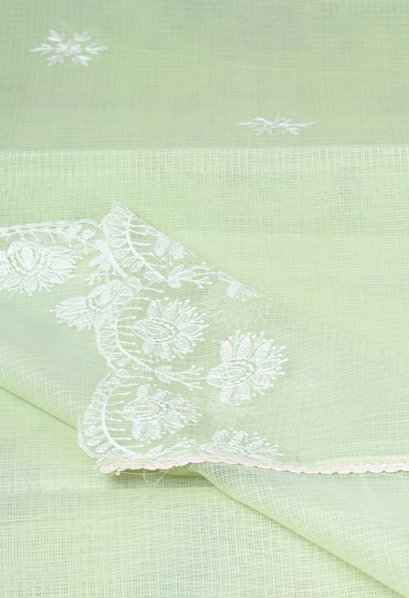 Green Pure Emboridery Kota Saree-UNM82485