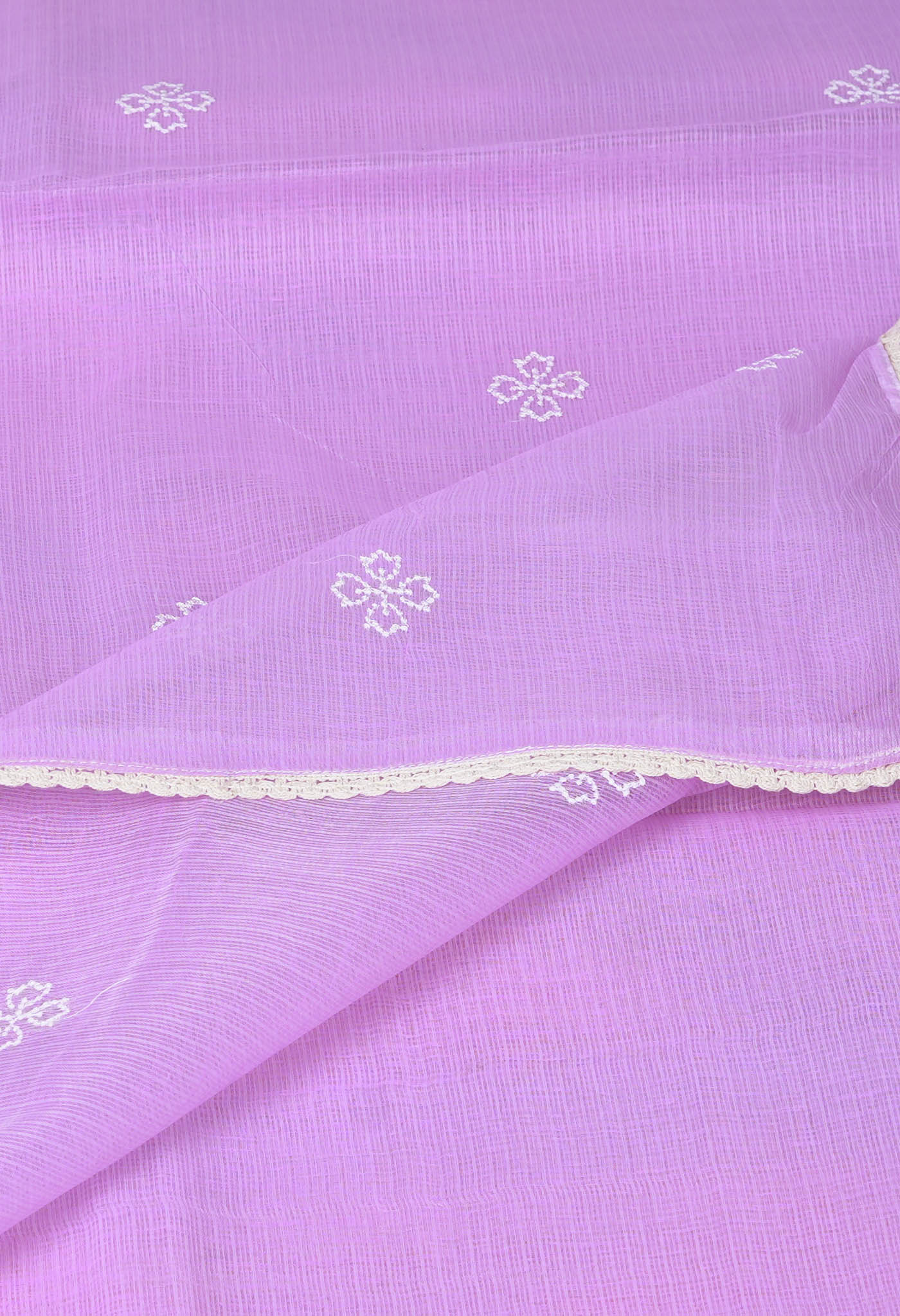 Lavender Pure Emboridery Kota Saree-UNM82491