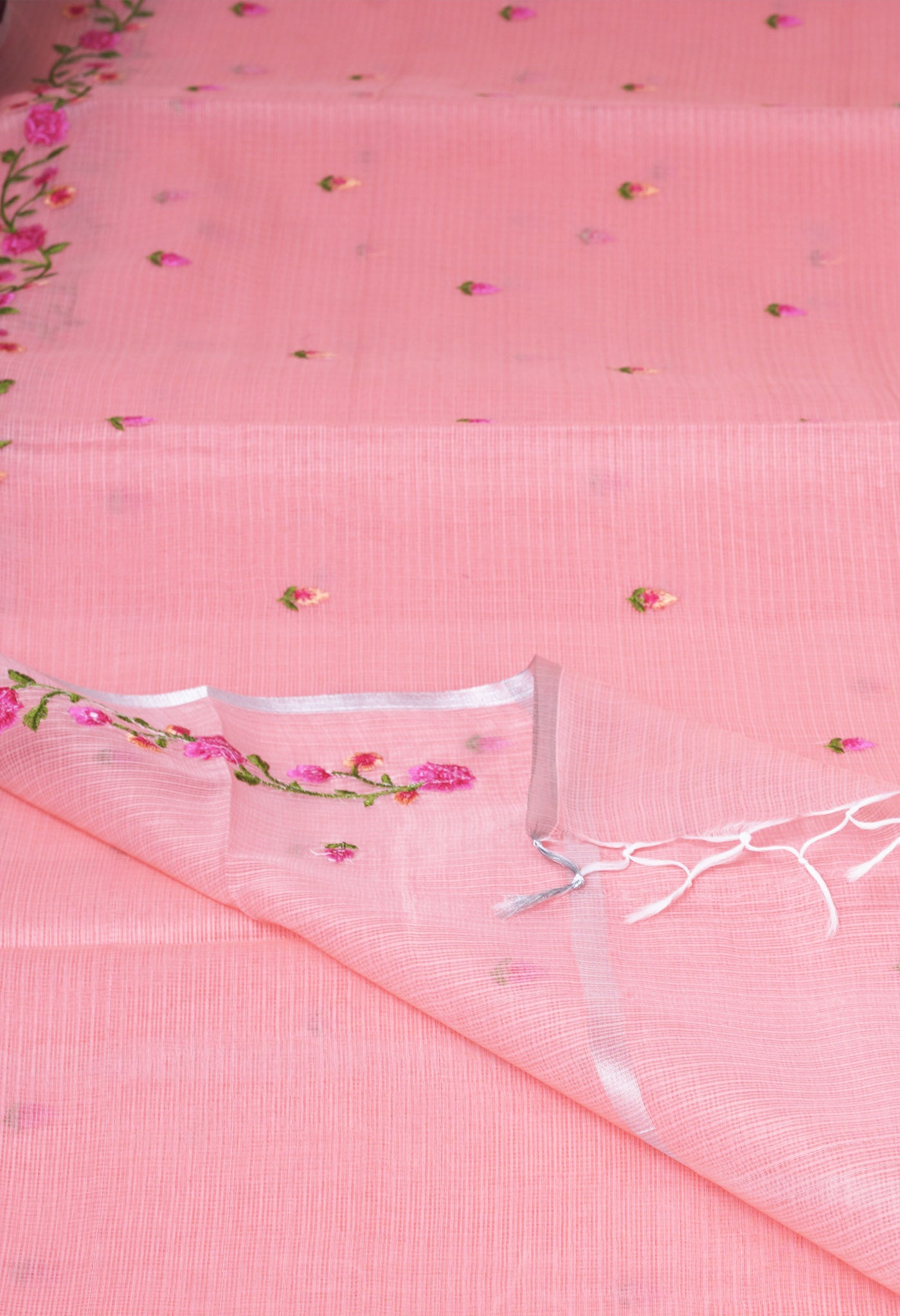 Pink Pure Emboridery Kota Saree-UNM82503