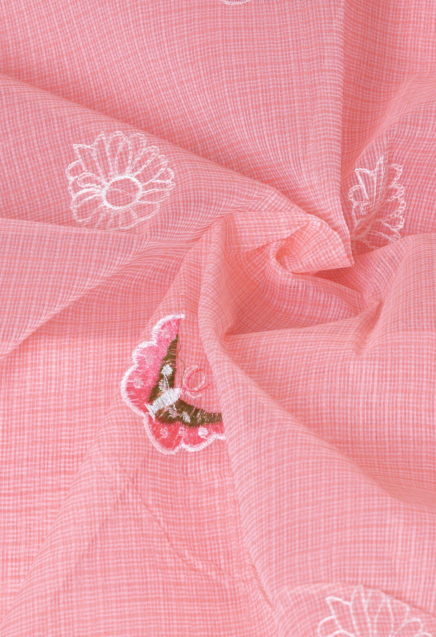 Pink Pure Emboridery Kota Saree-UNM82522