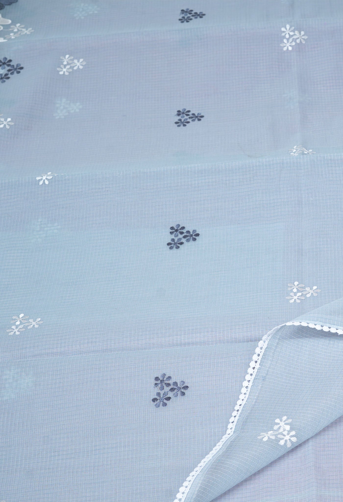 Grey Pure Emboridery Kota Saree-UNM82538