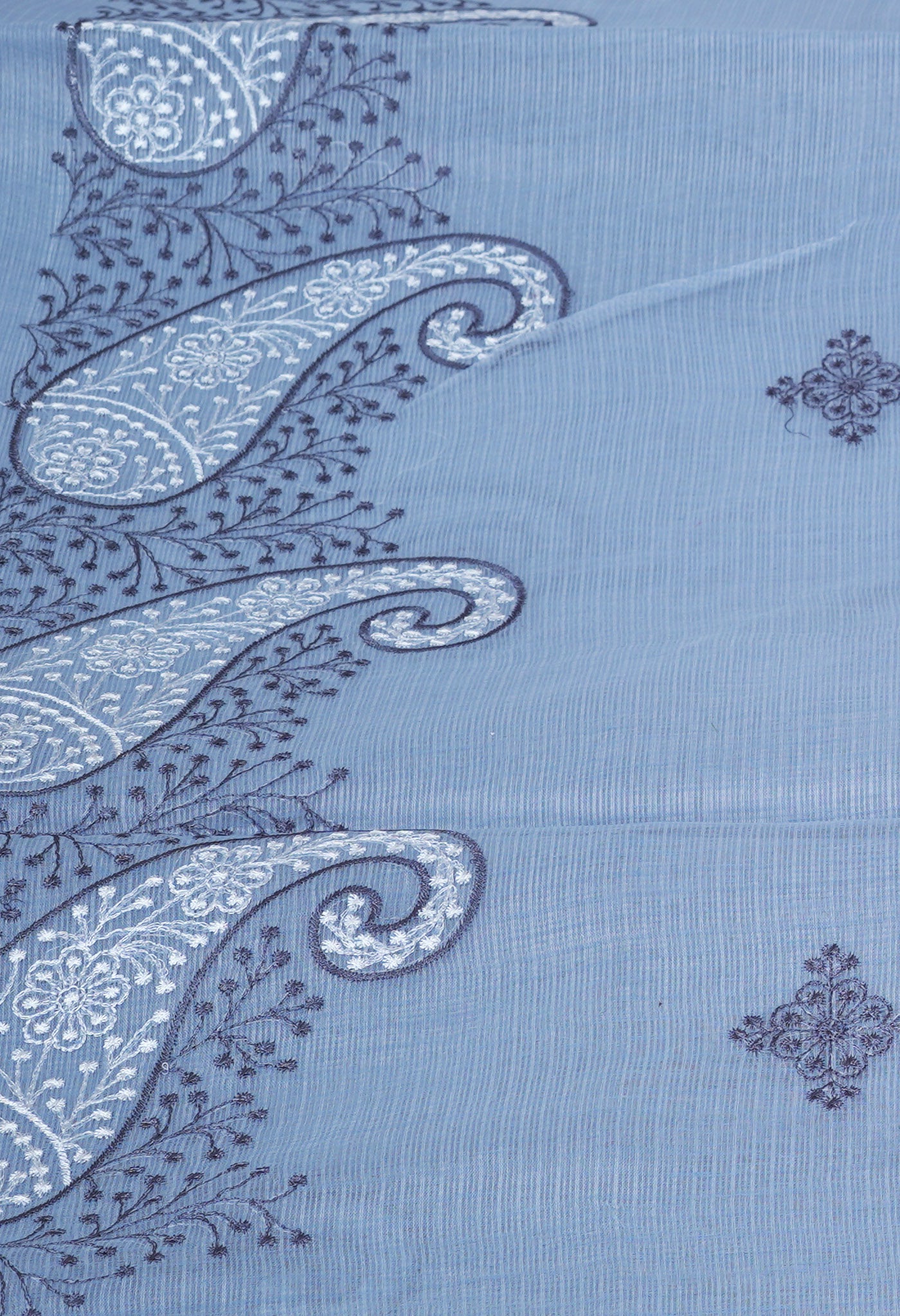 Grey Pure Emboridery Kota Saree-UNM82546