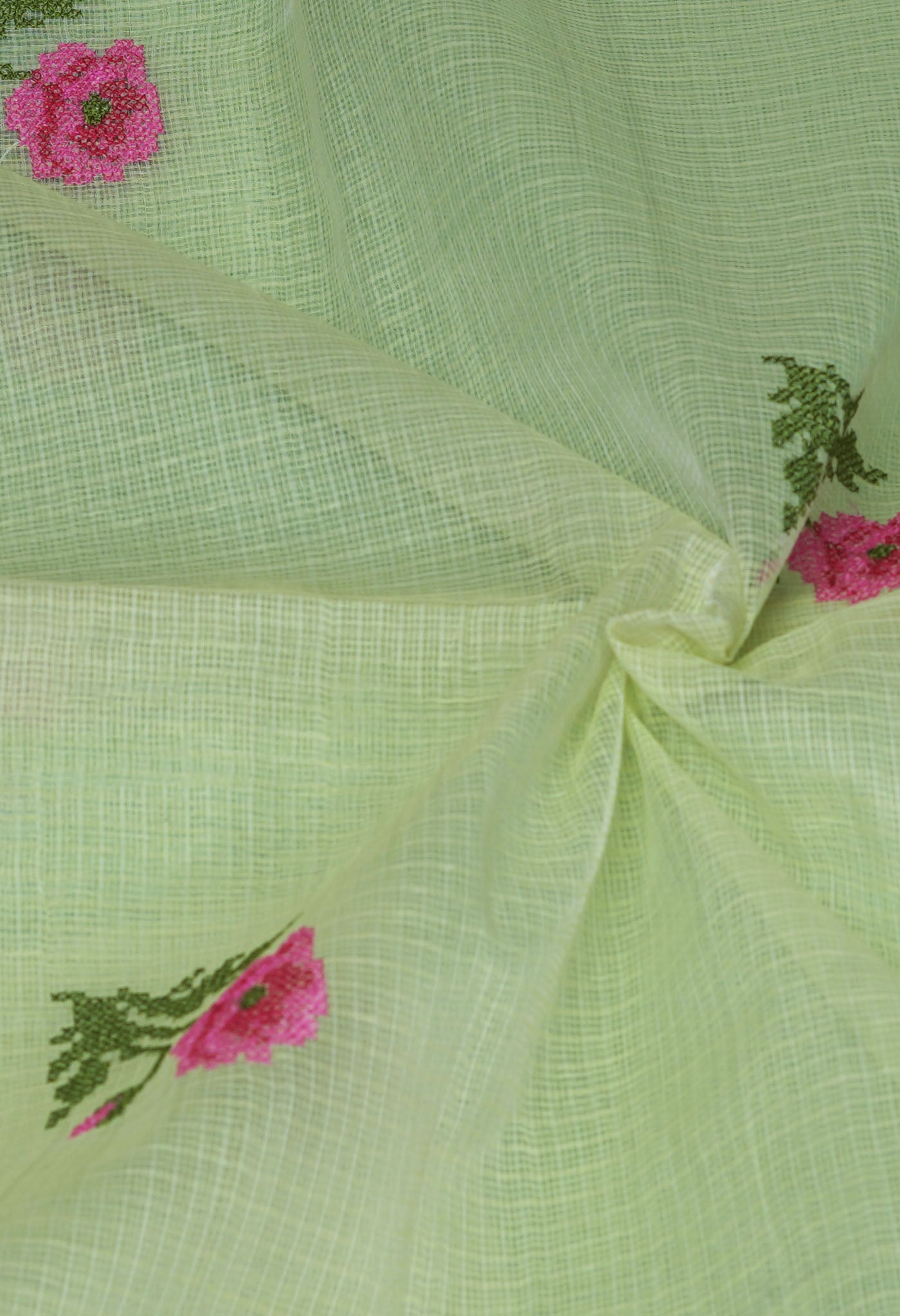 Green Pure Emboridery Kota Saree-UNM82556
