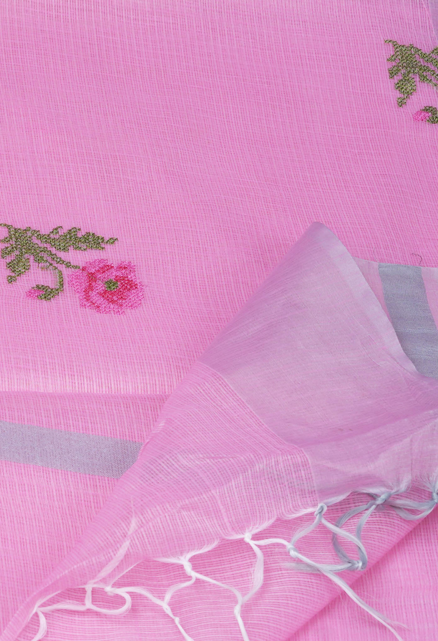 Pink Pure Emboridery Kota Saree-UNM82553