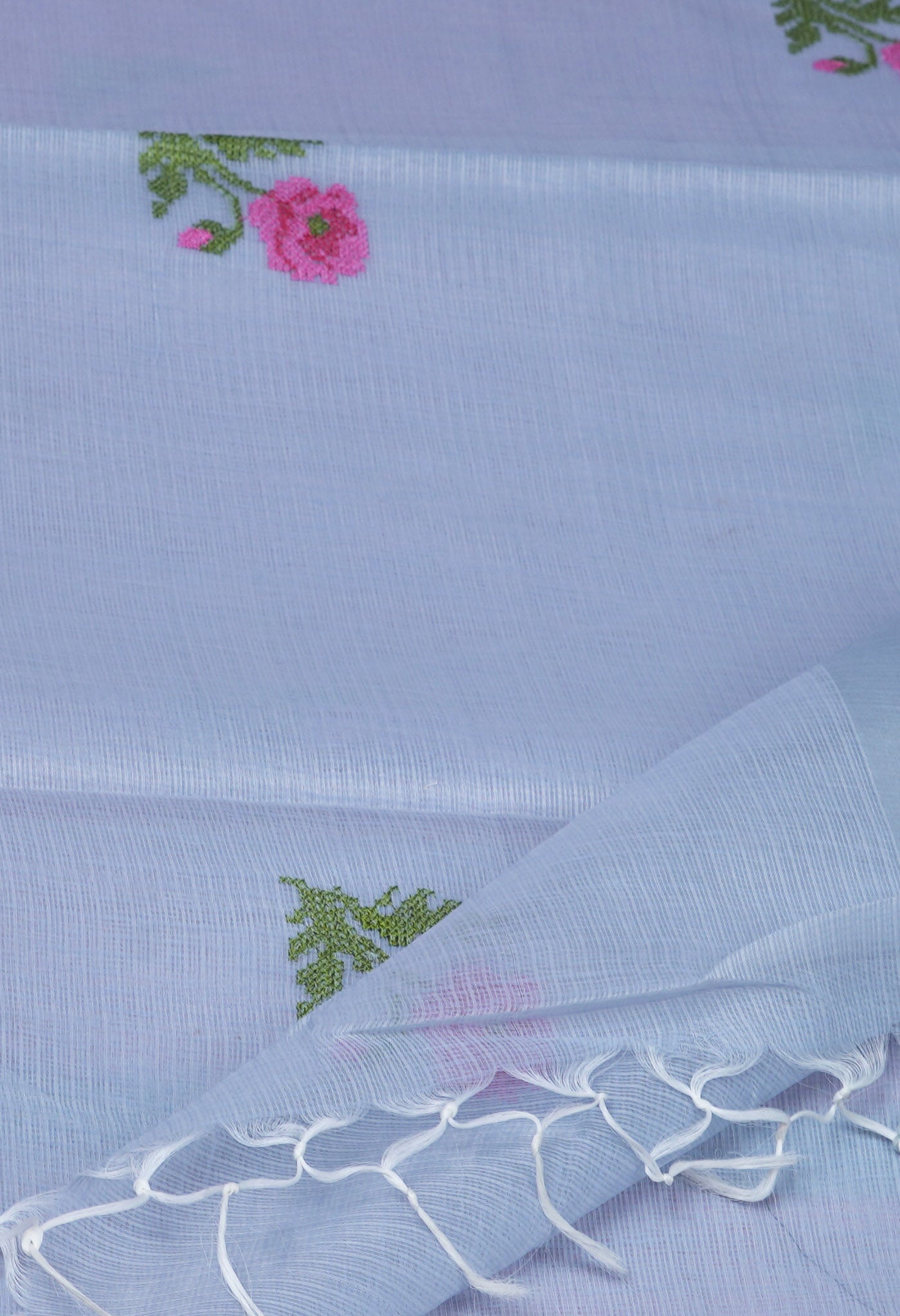 Grey Pure Emboridery Kota Saree-UNM82560