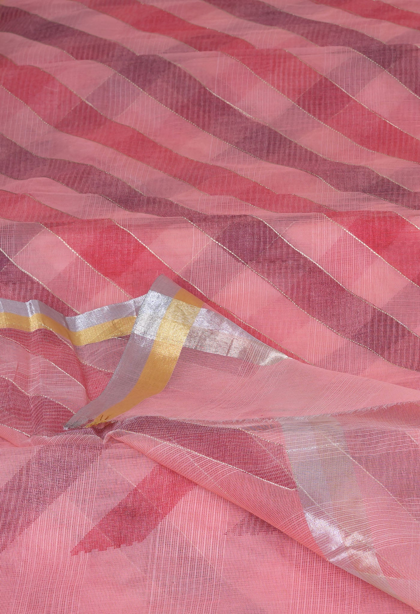 Pink Pure Hand Painted With Emboridery Kota Saree-UNM82574