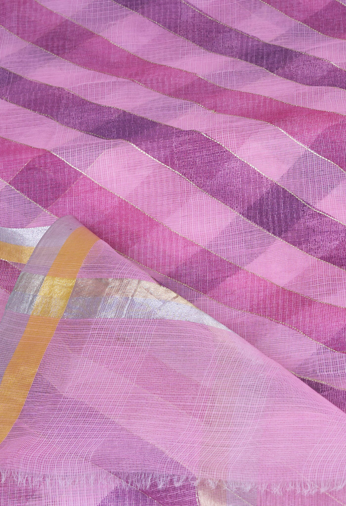 Pink Pure Hand Painted With Emboridery Kota Saree-UNM82577