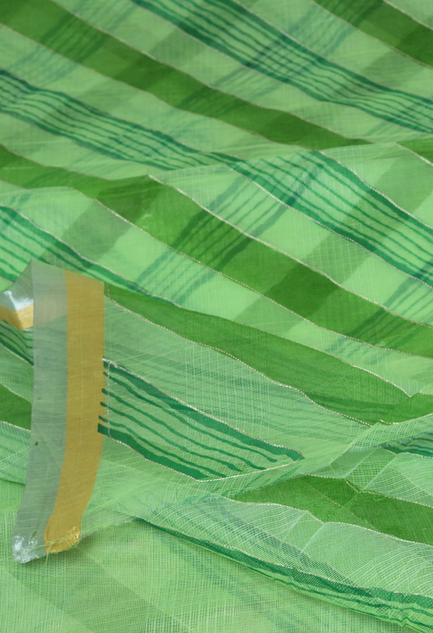 Green Pure Hand Painted With Emboridery Kota Saree-UNM82579