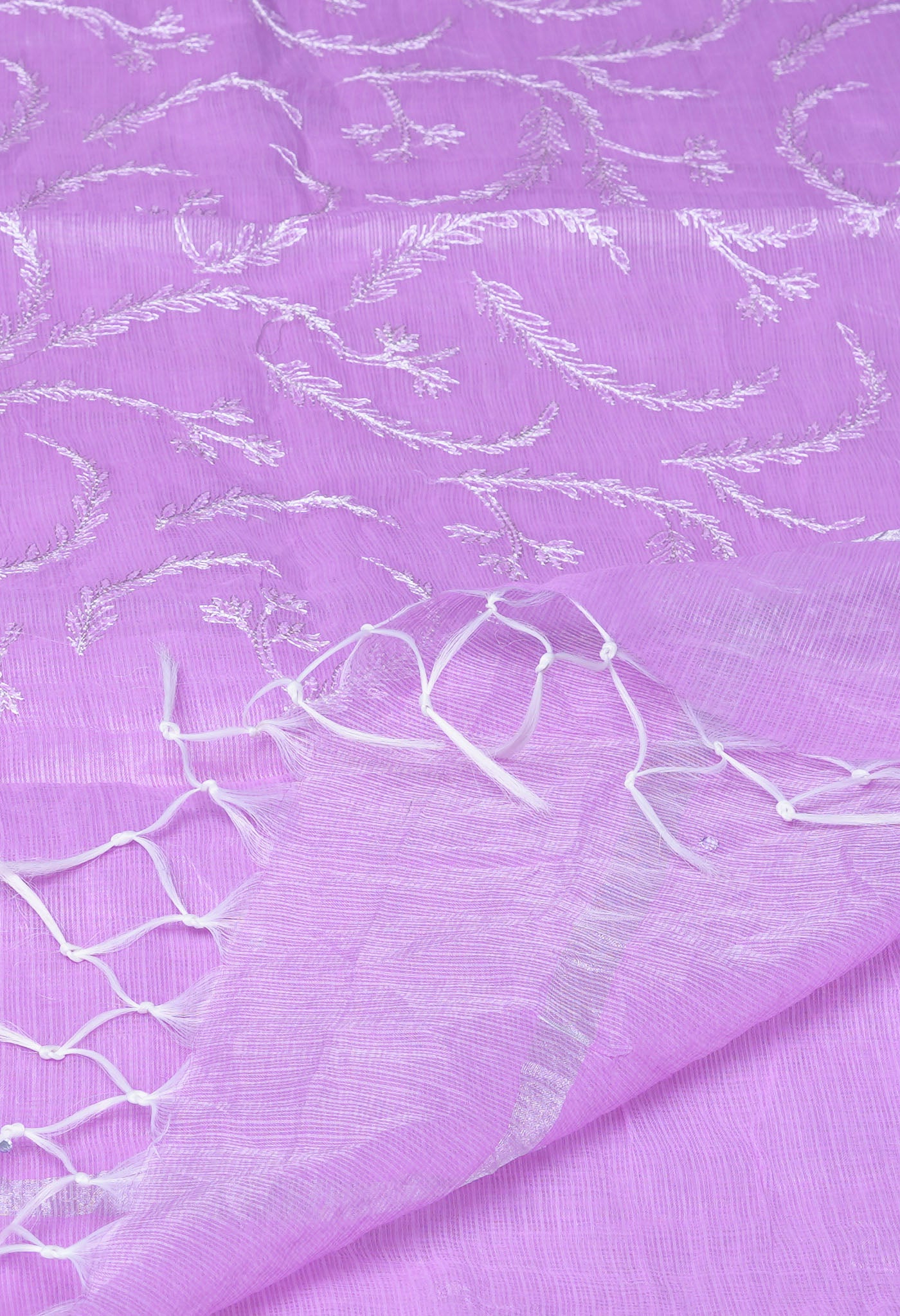 Lavender Pure Emboridery Kota Saree-UNM82585