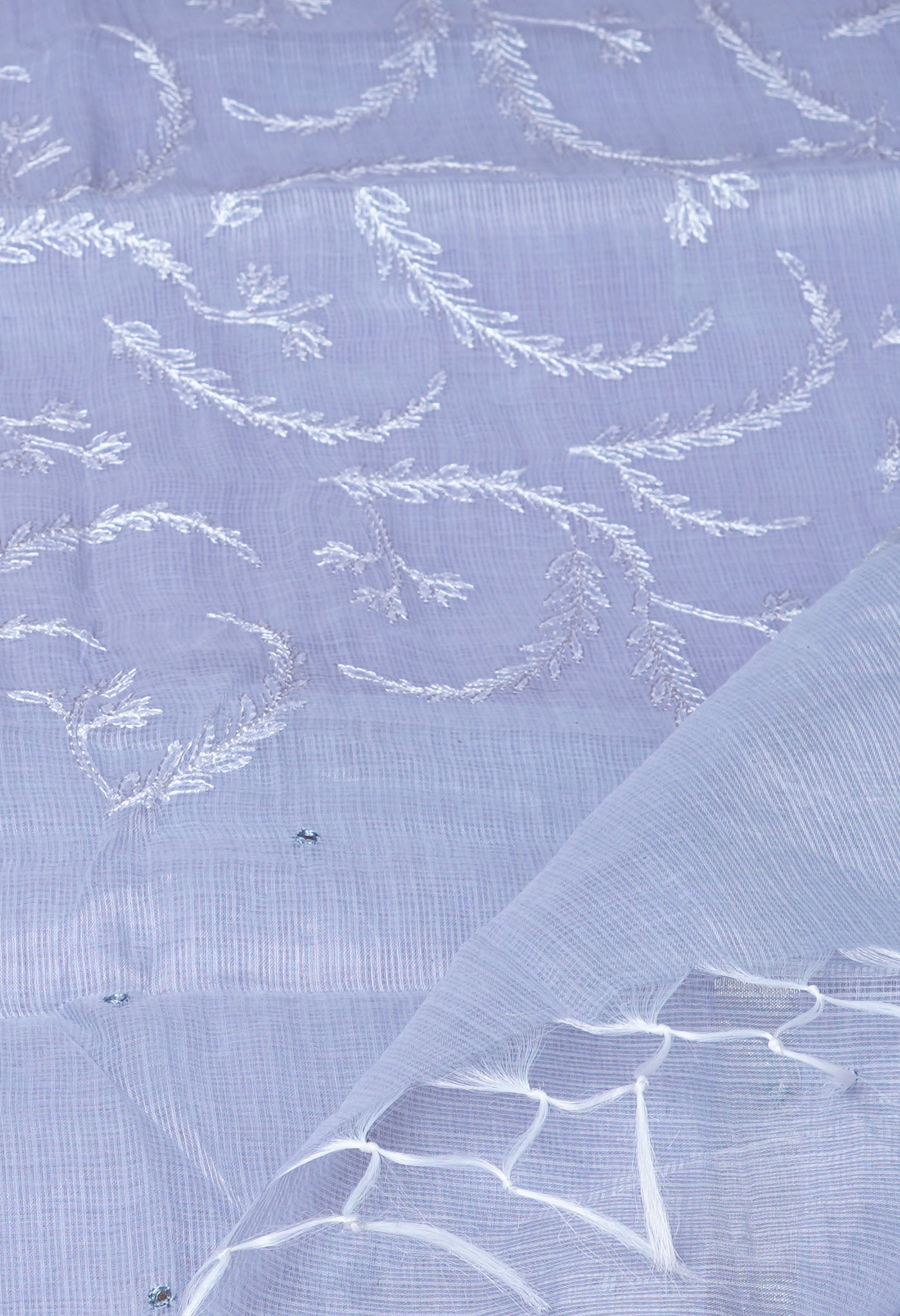 Grey Pure Emboridery Kota Saree-UNM82586