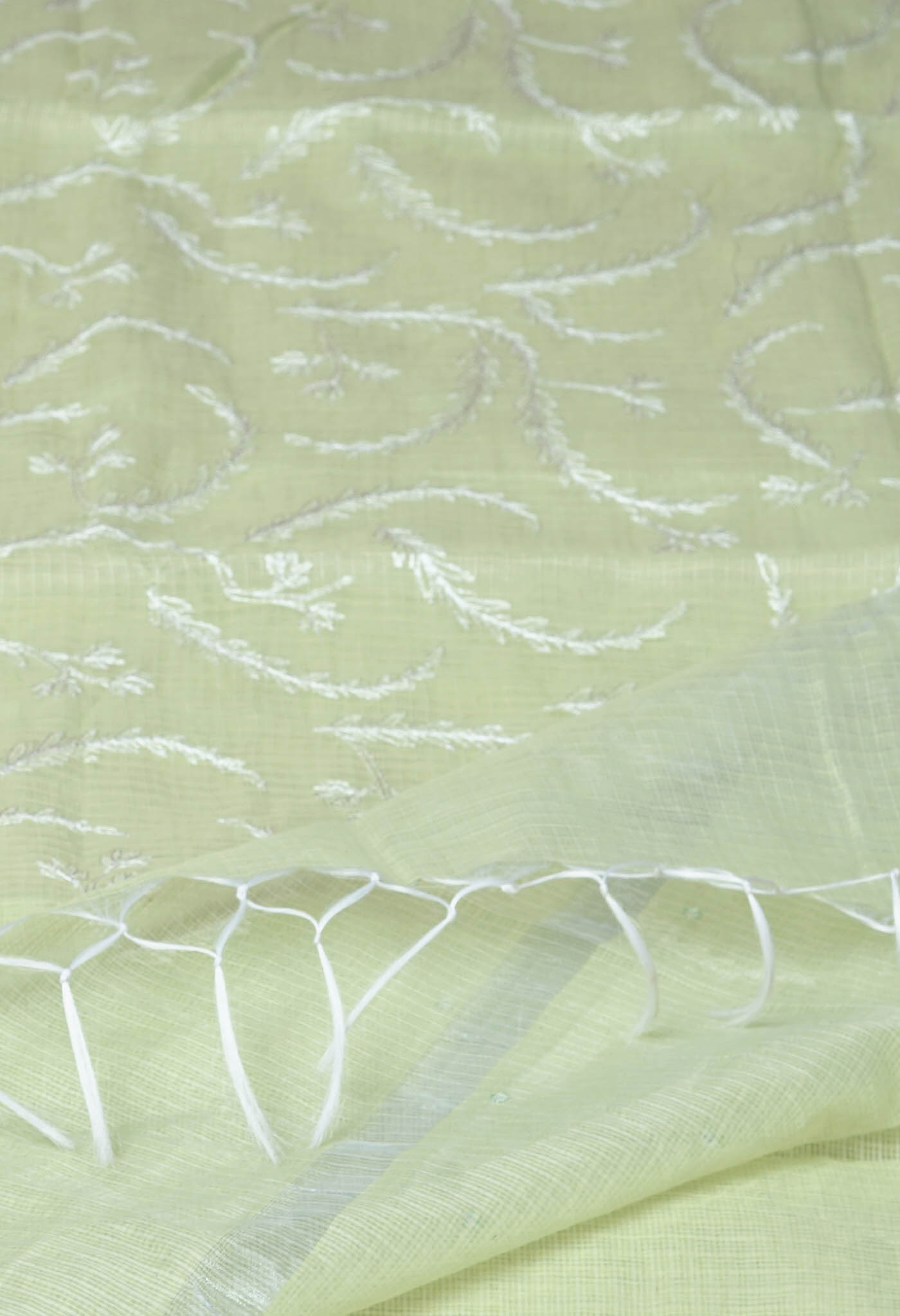 Green Pure Emboridery Kota Saree-UNM82590